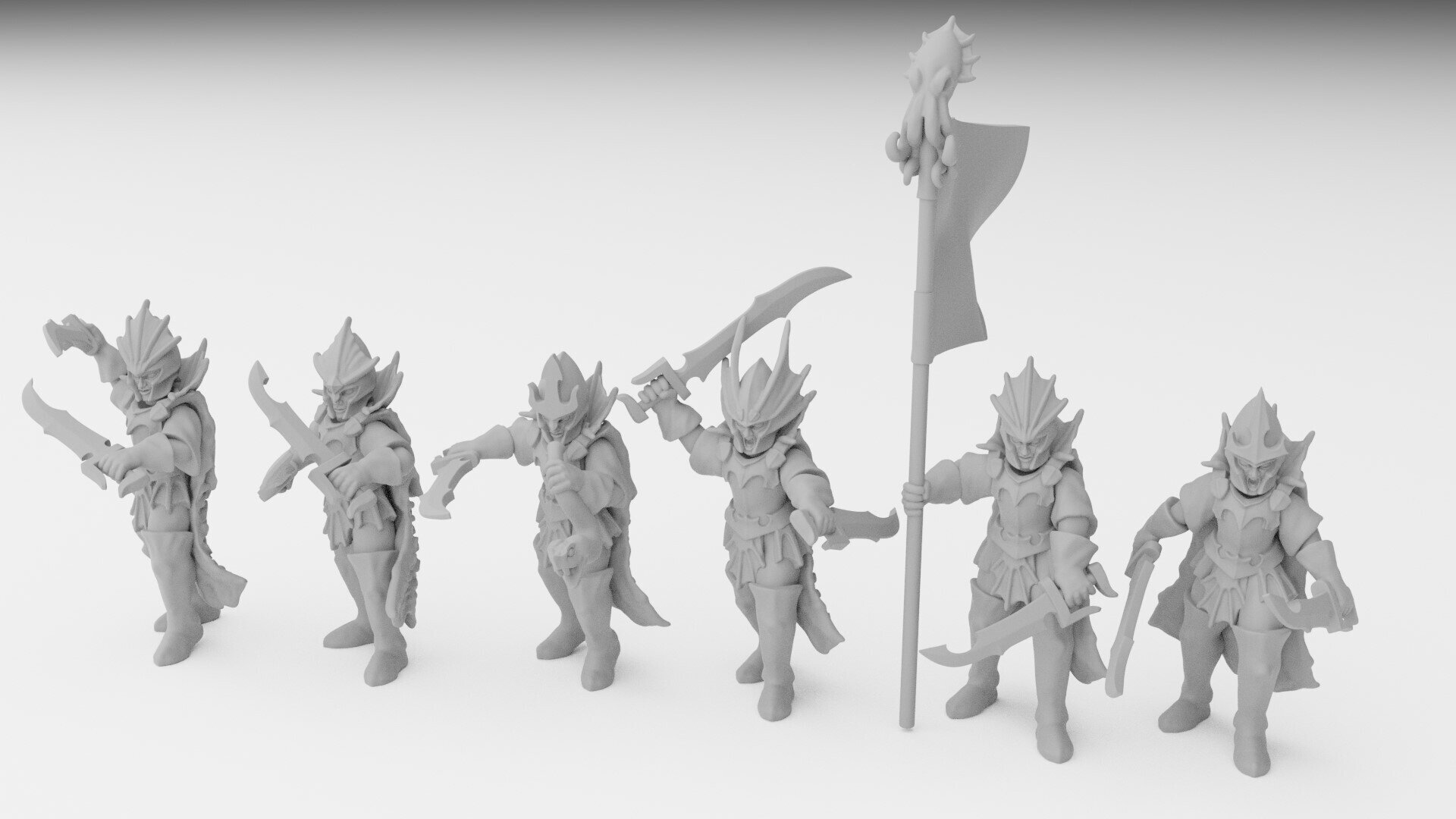 Corsairs (ilhadiel) dark elves - wargames - resin miniatures - 28 mm - 2