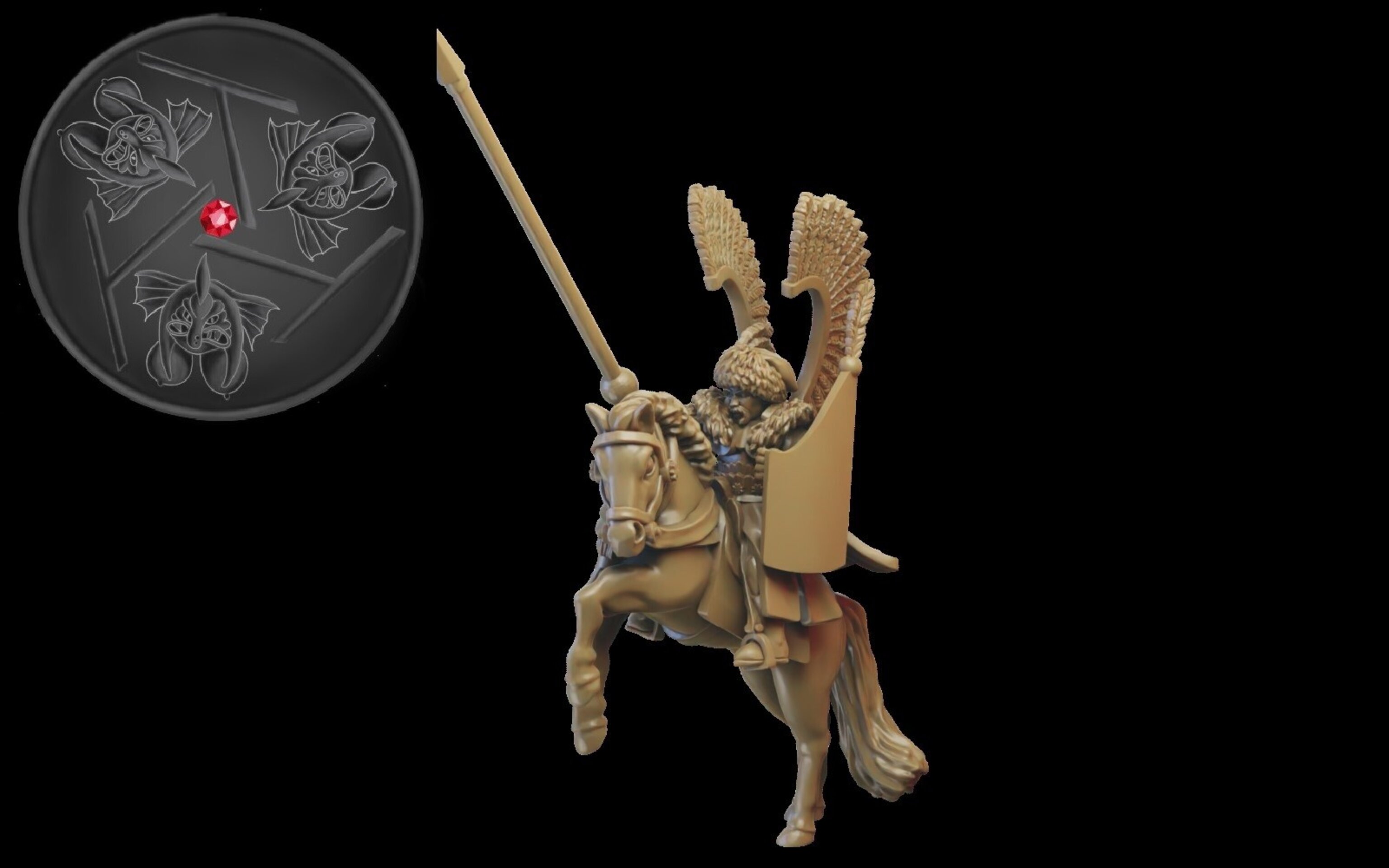 Boyar on horse (ilhadiel) kislev - wargames - resin miniatures - 28 mm - 1