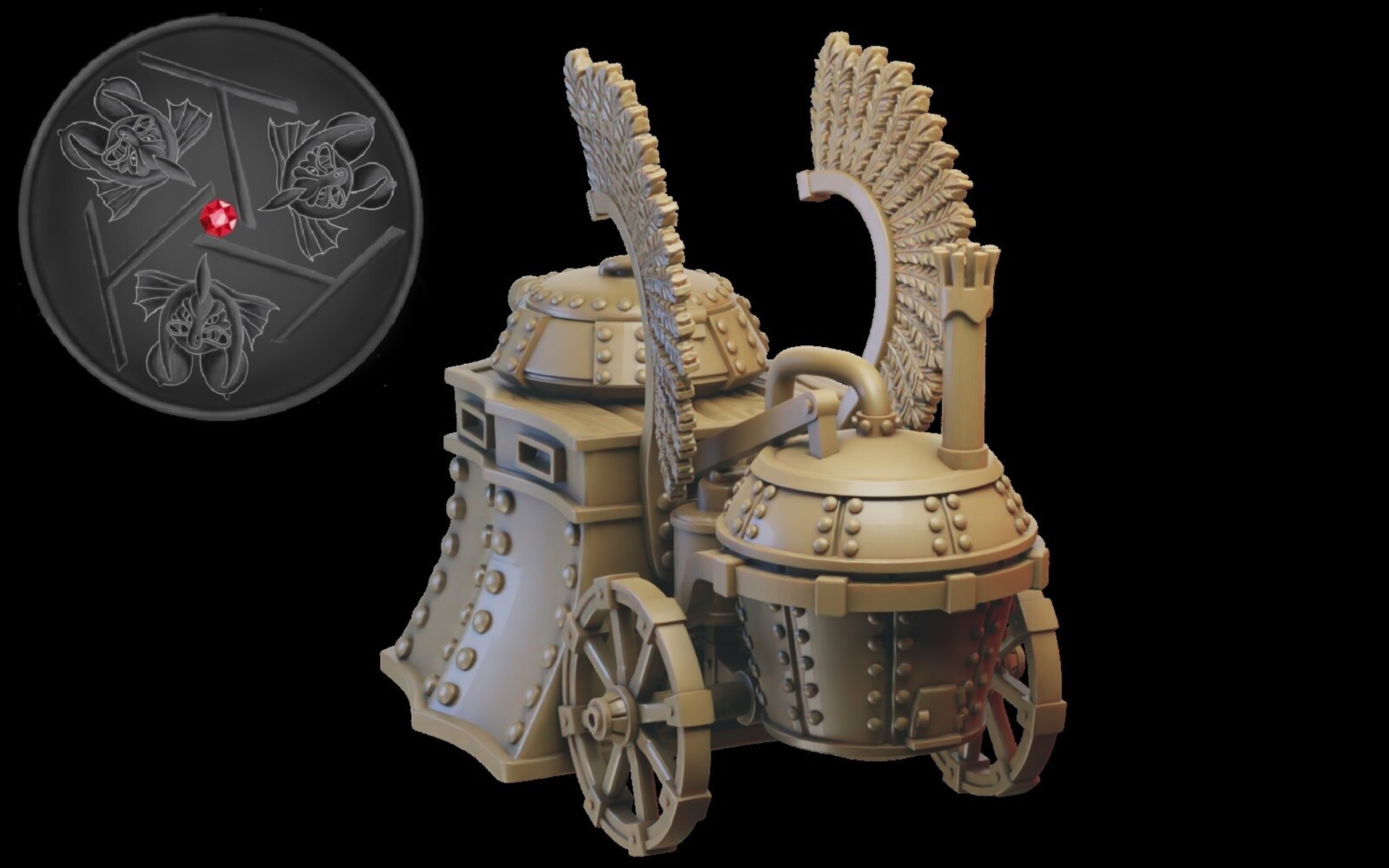 Steam Tank (ilhadiel) kislev - wargames - resin miniatures - 28 mm - 3