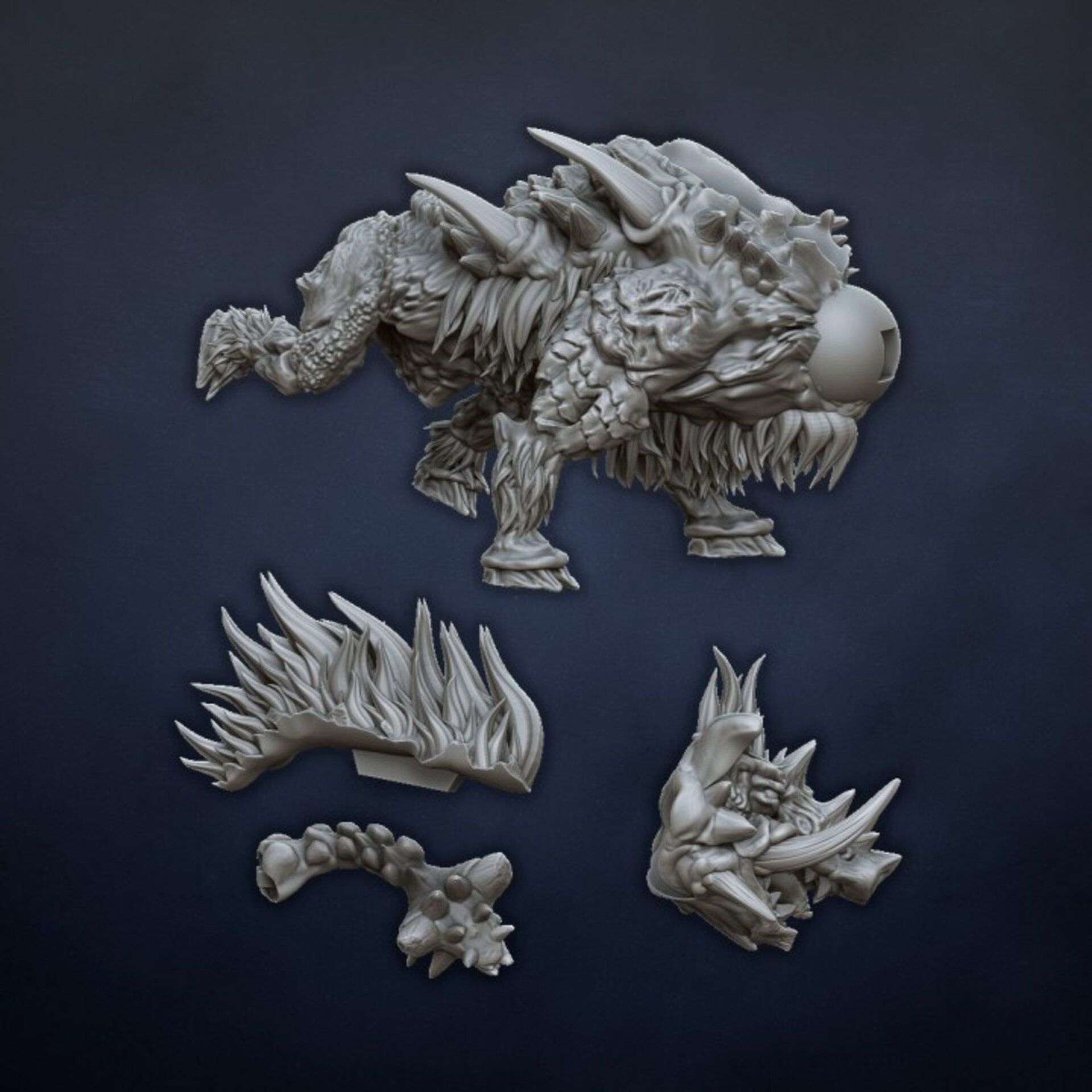 Razorgors (dragons lake) beastmen - wargames - resin miniatures - 28 mm - 6