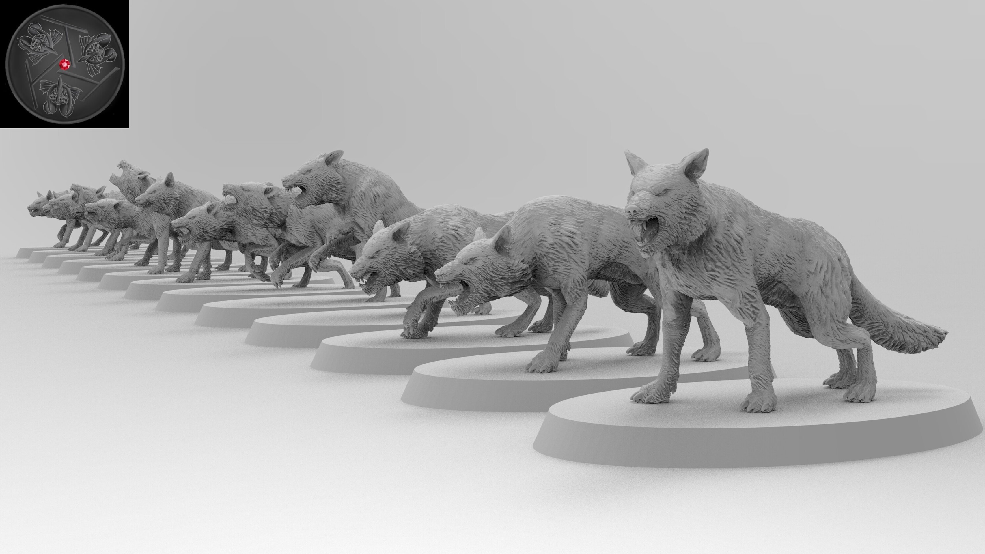 Goblin Wolf Riders (emang) orcs & goblins - wargames - resin miniatures - 28 mm - 3