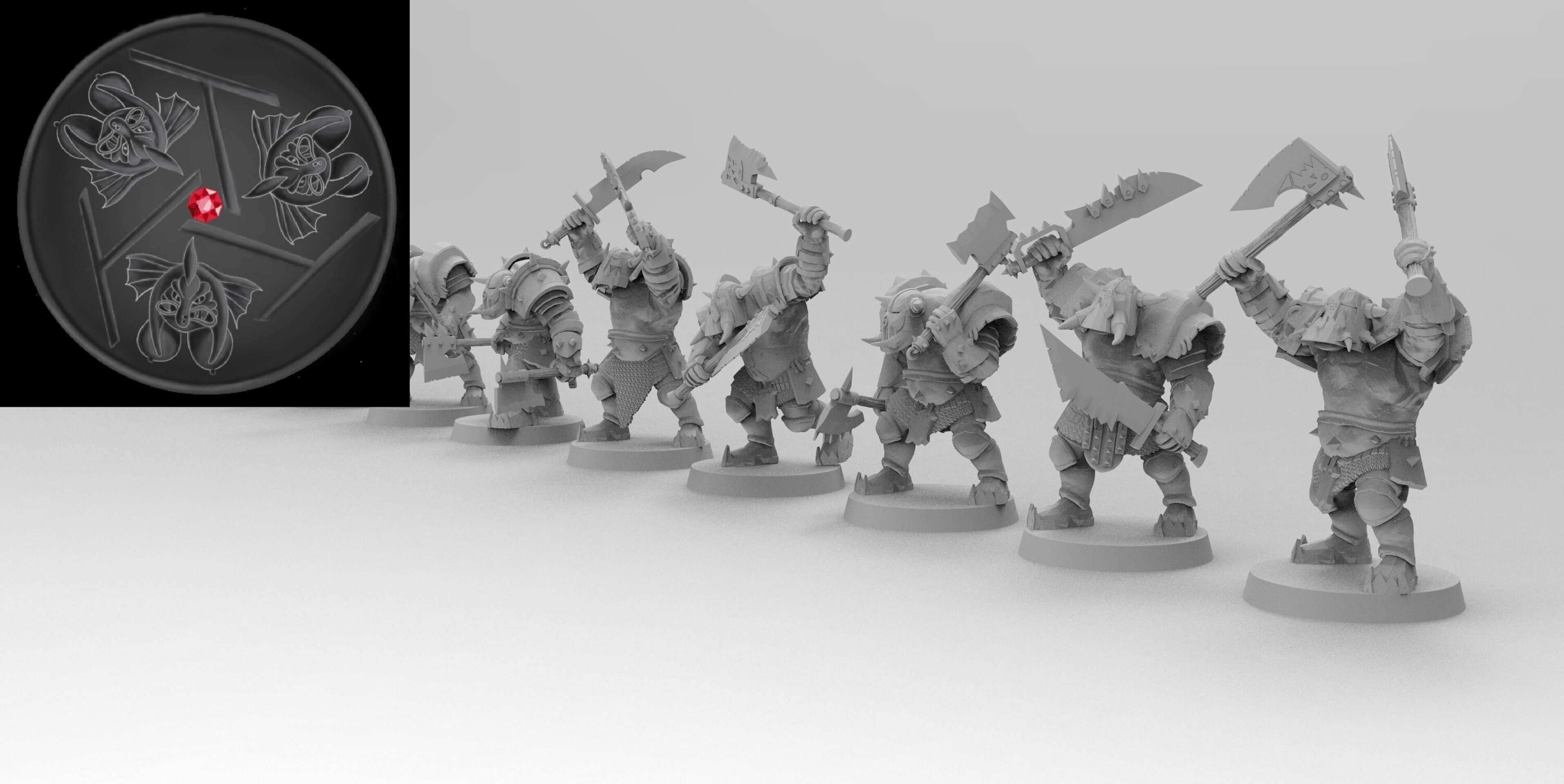Black Orcs (emang) orcs & goblins - wargames - resin miniatures - 28 mm - 2