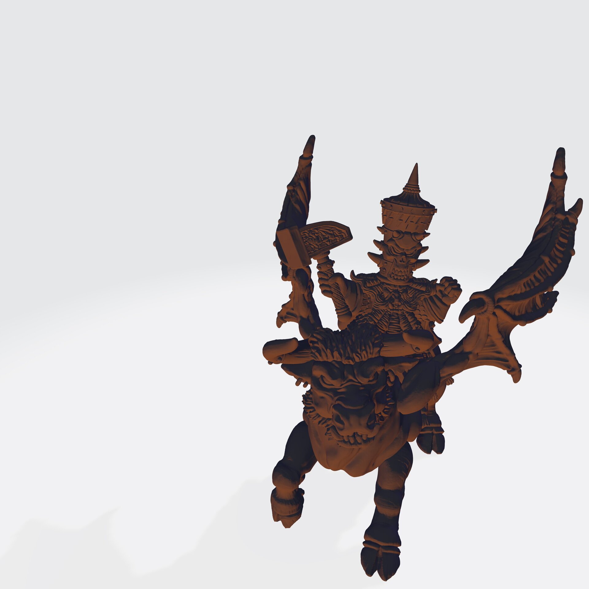 Tower Lord on Great Taurus (fabelzel) chaos dwarfs oldhammer - 28 mm - 2