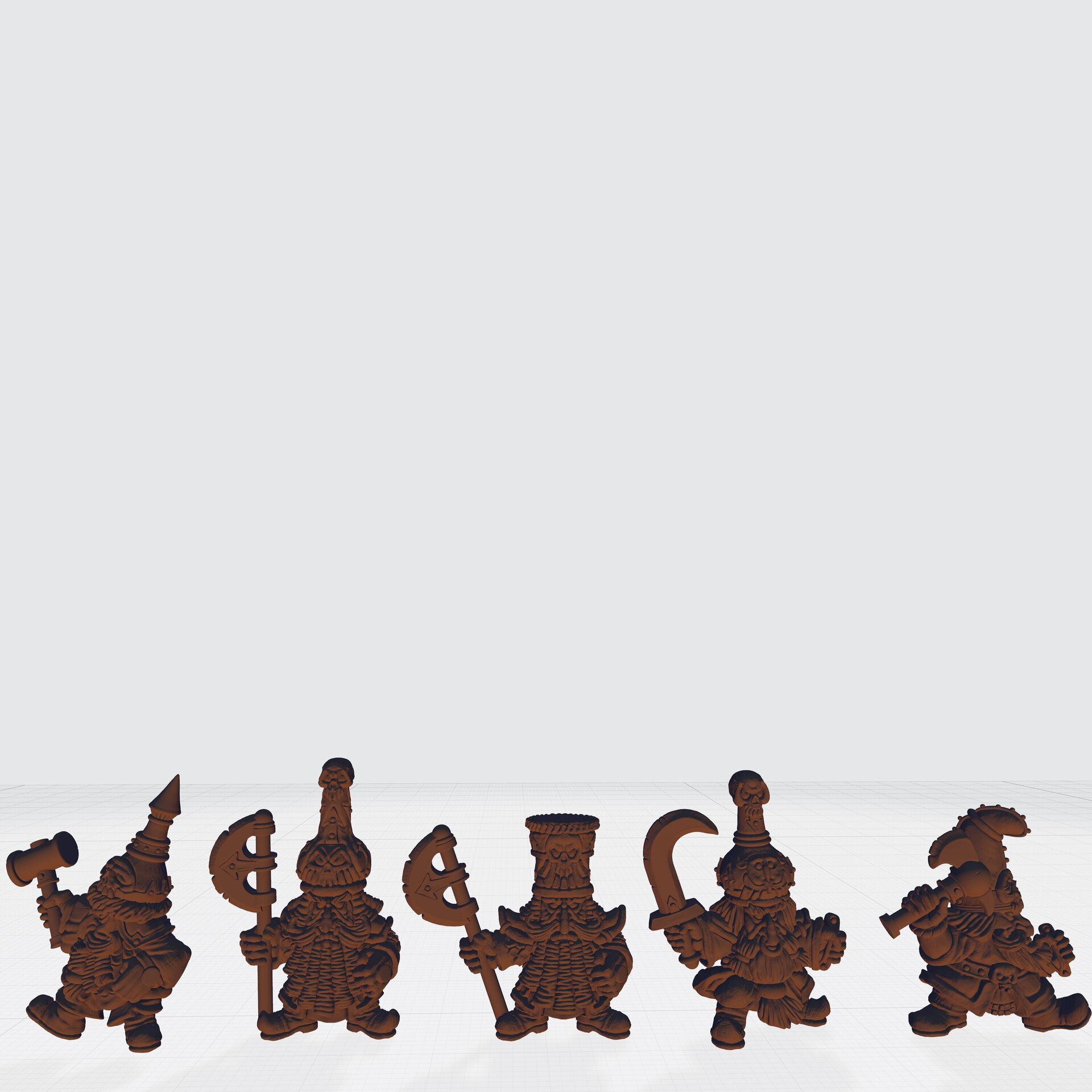 Chaos Dwarfs Warriors  (fabelzel) chaos dwarfs oldhammer - resin - 28 mm - 2