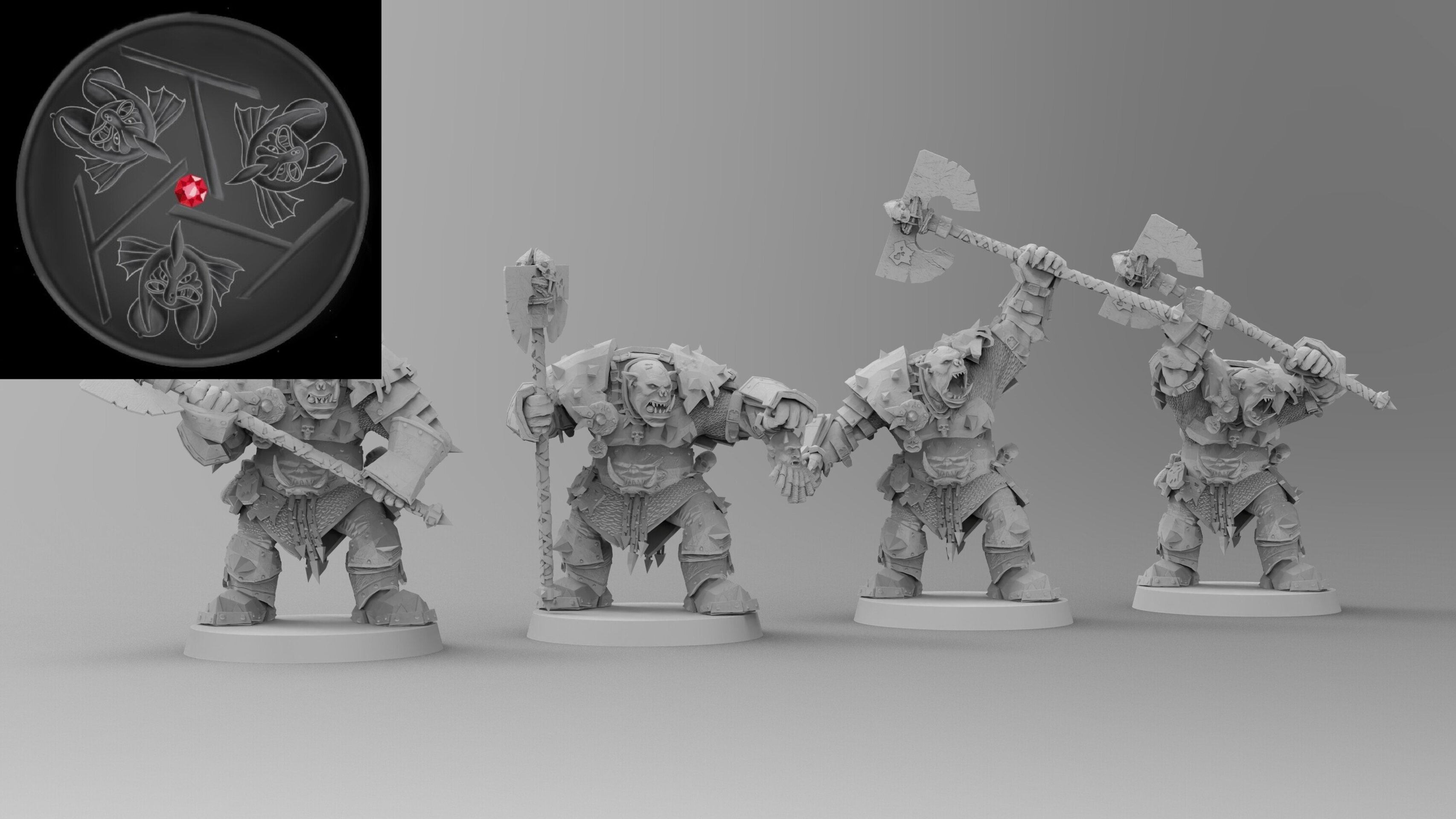 Black Orc Character (emang) orcs & goblins - wargames - resin miniatures - 28 mm - 1