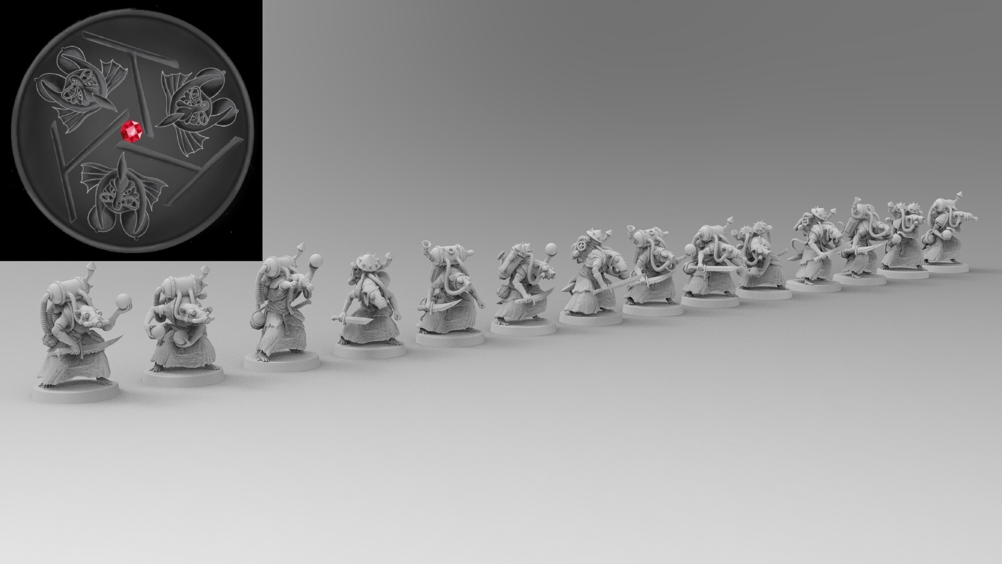 Poisoned Wind Globadiers (emang) skavens - wargames - resin miniatures - 28 mm - 3