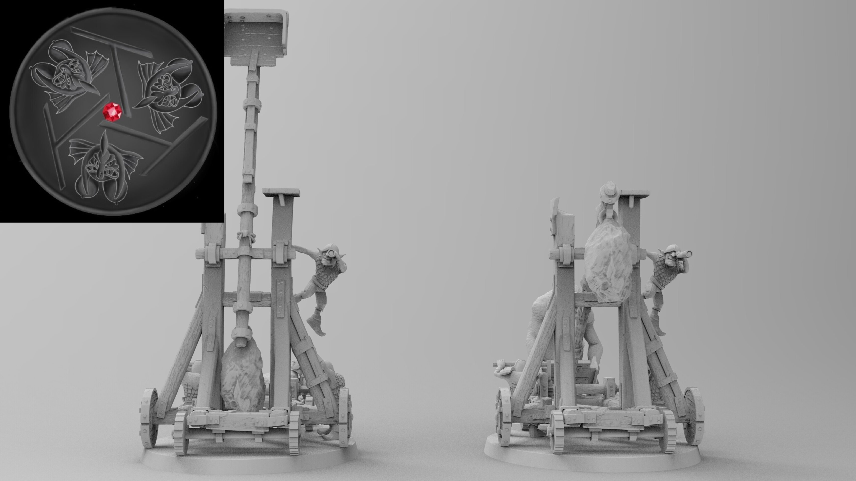 Goblin Rock Lobber (emang) orcs & goblins - wargames - resin miniatures - 28 mm - 4