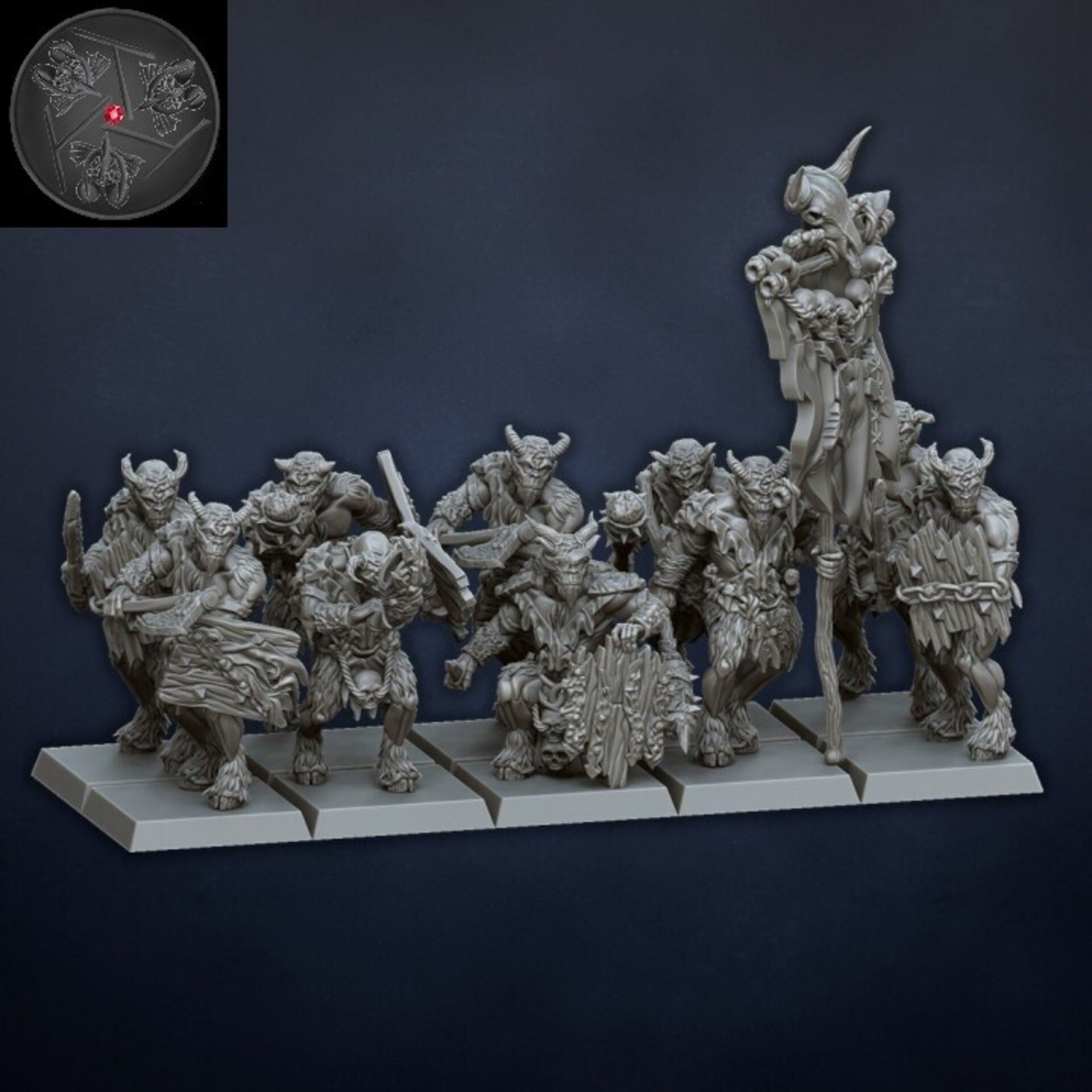 Ungors (dragons lake) beastmen - wargames - resin miniatures - 28 mm - 6