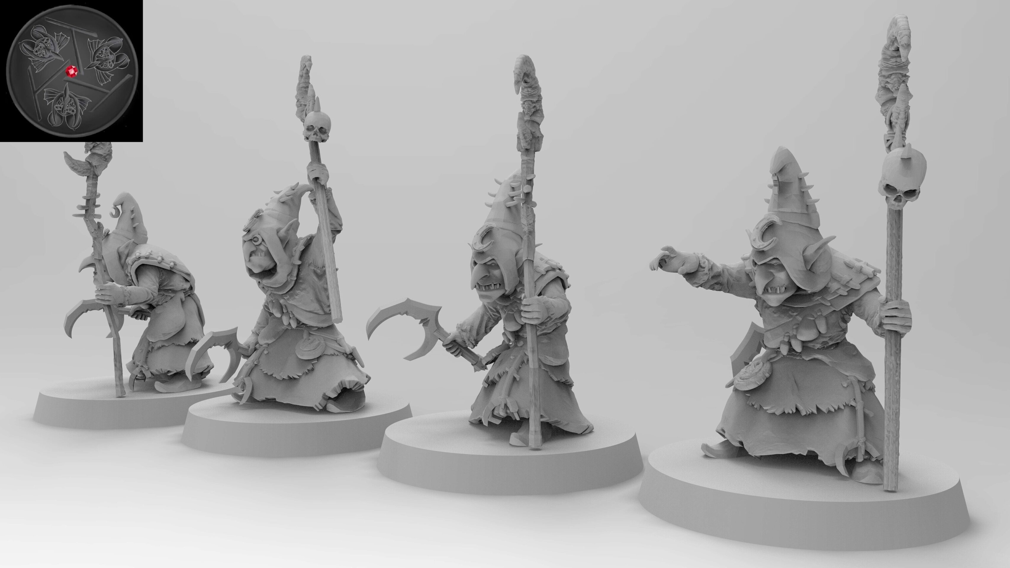 Night Goblin Shaman (emang) orcs & goblins - wargames - resin miniatures - 28 mm - 2