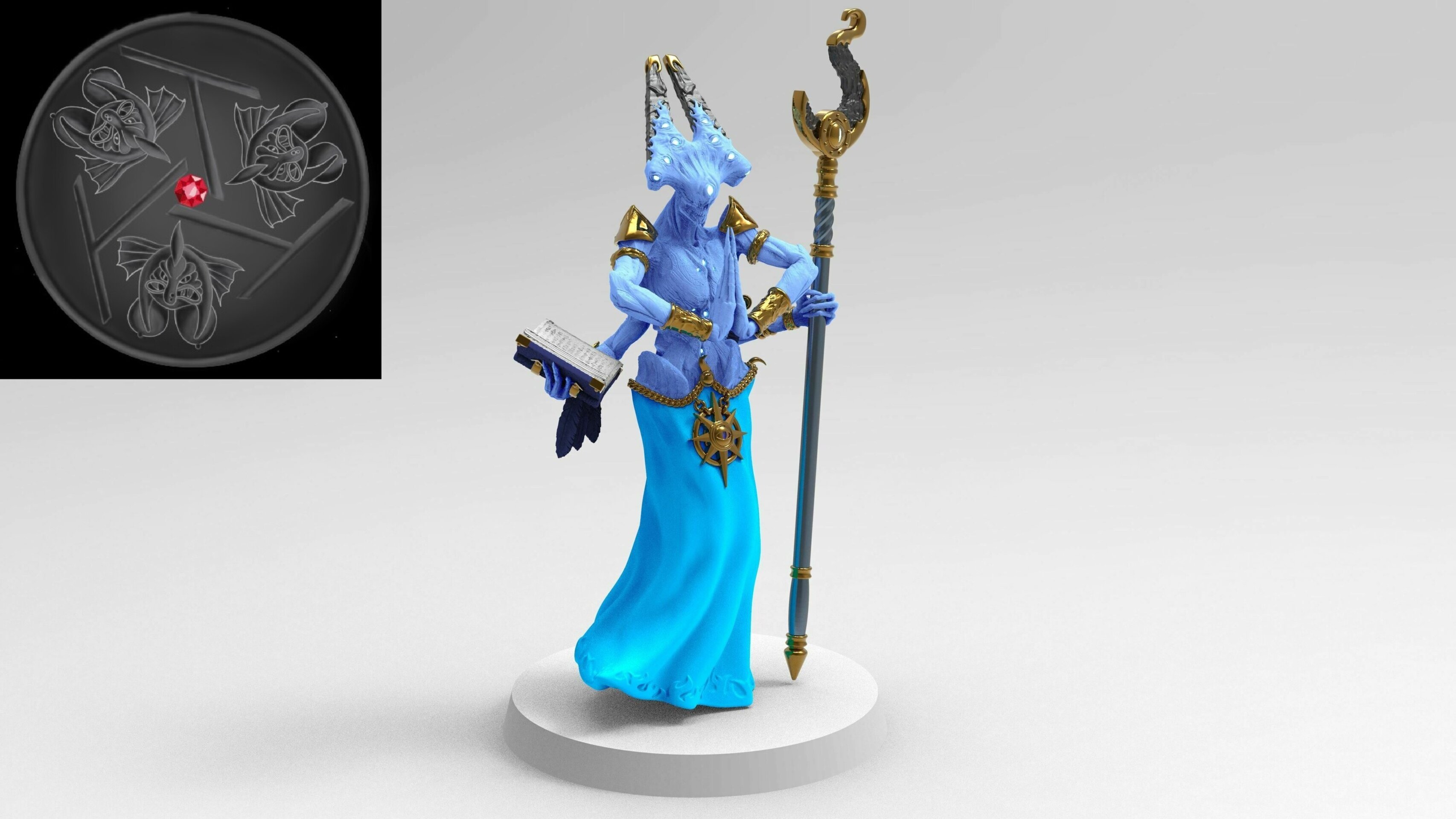 Gaunt Summoner (emang) chaos daemons - wargames - resin miniatures - 28 mm - 2