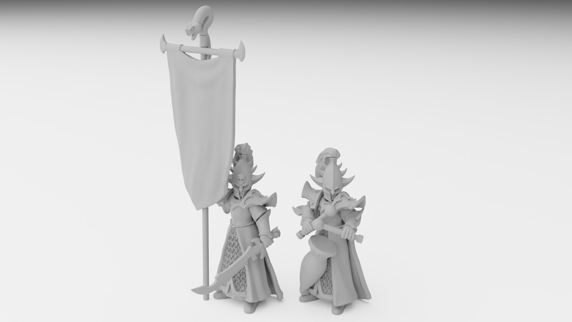 Executioners (ilhadiel) dark elves - wargames - resin miniatures - 28 mm - 3