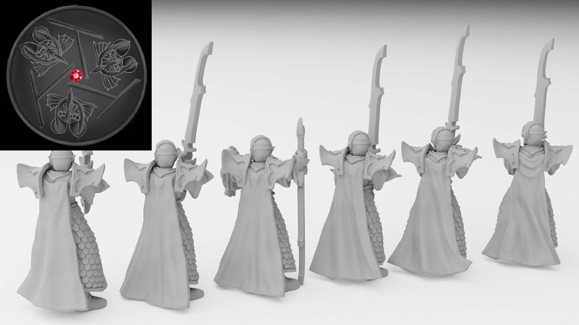 Executioners (ilhadiel) dark elves - wargames - resin miniatures - 28 mm - 2