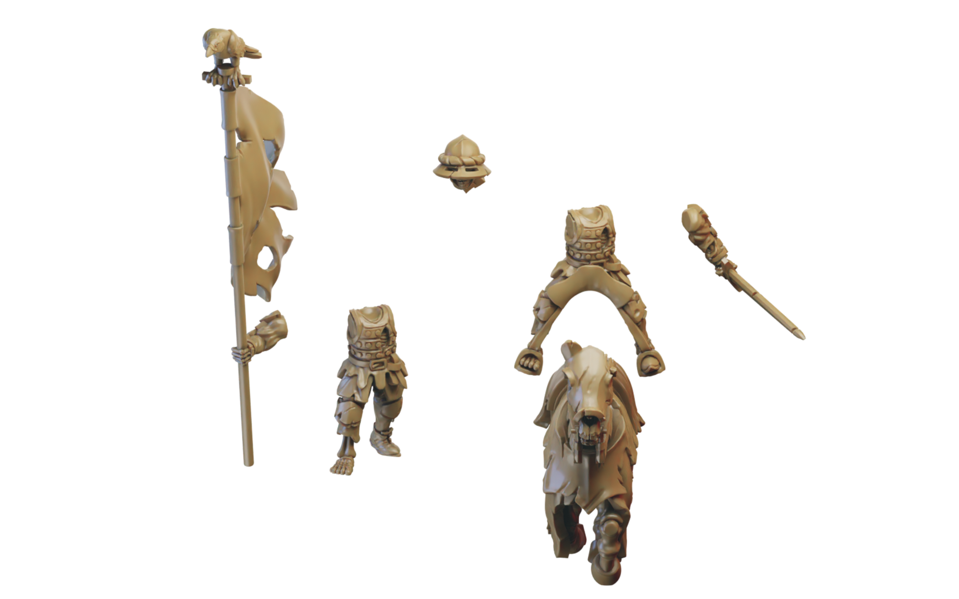 Battle Standard Bearer (ilhadiel) vampire counts - resin miniatures - 28 mm - 3