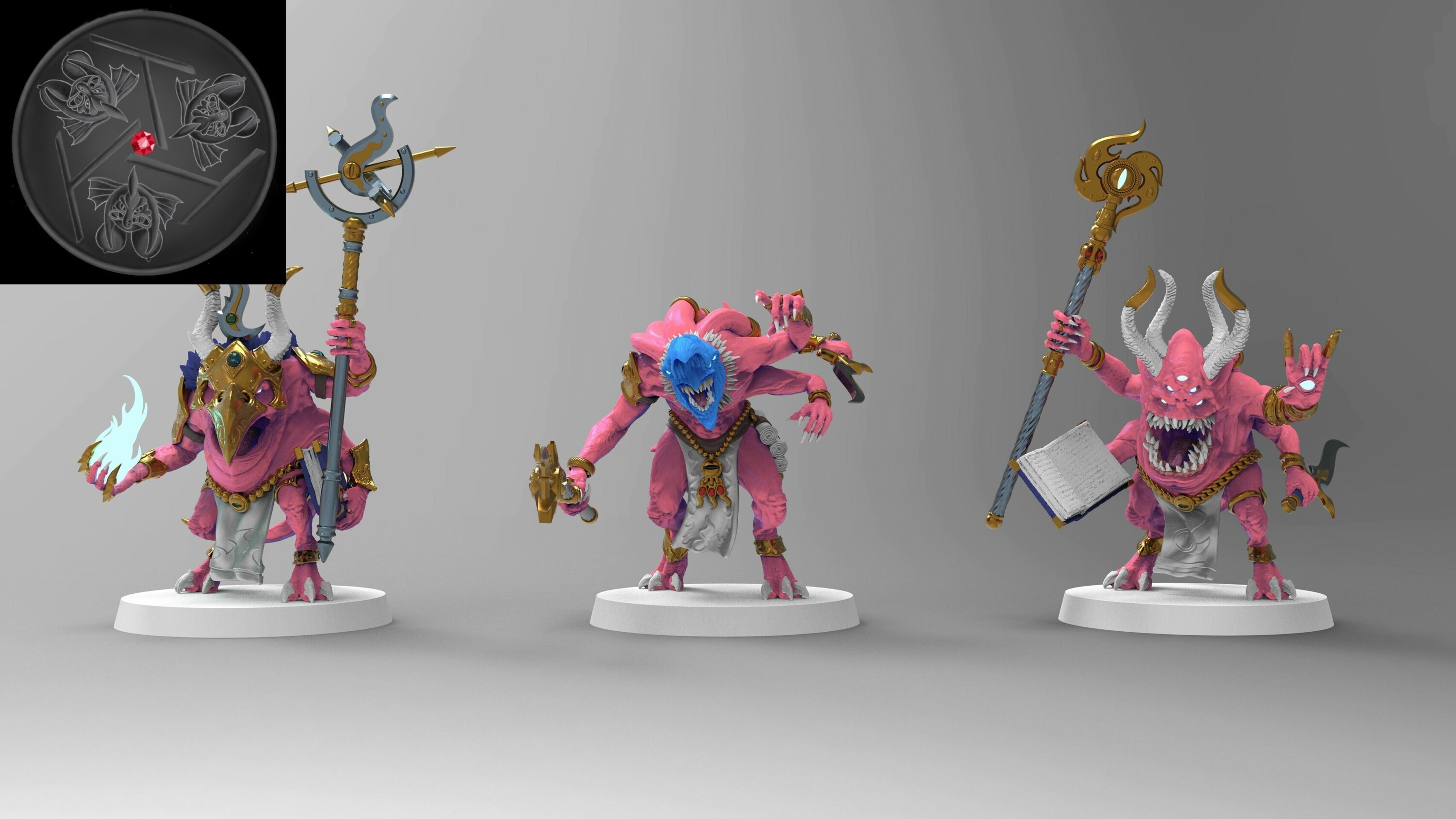 Change God Herald on foot (emang) chaos daemons - resin miniatures - 28 mm - 3