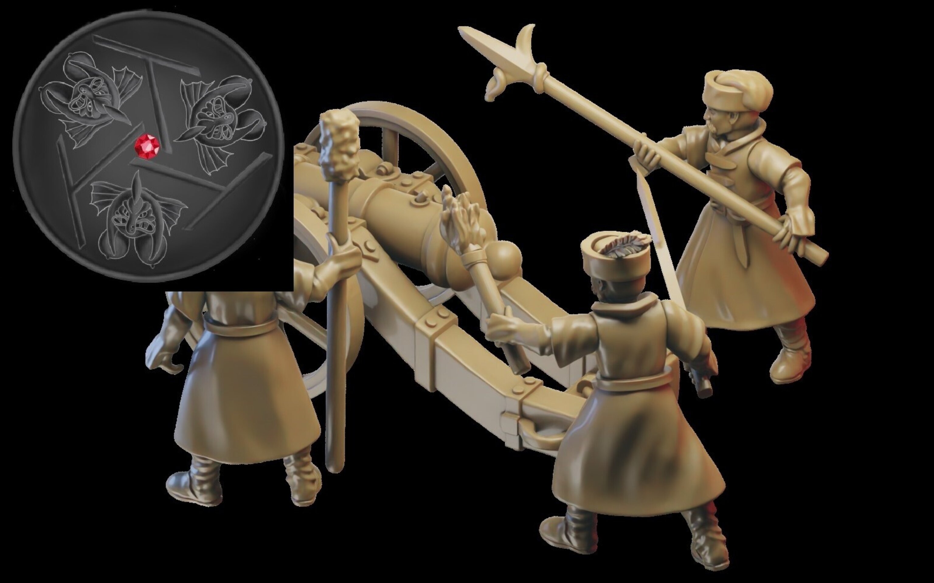 Great Cannon (ilhadiel) kislev - wargames - resin miniatures - 28 mm - 2