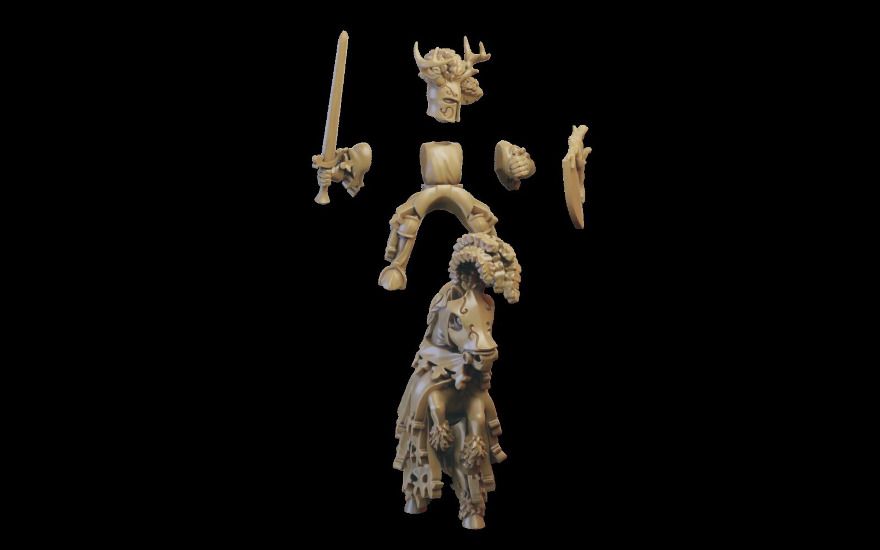 The Green Knight (ilhadiel) bretonnia - wargames - resin miniatures - 28 mm - 4