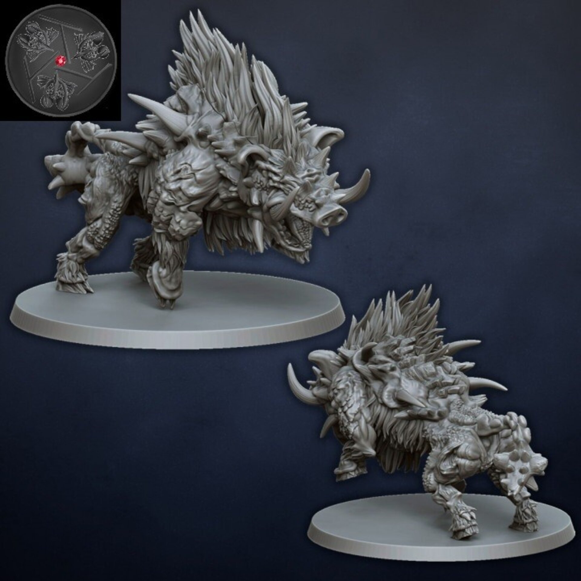 Razorgors (dragons lake) beastmen - wargames - resin miniatures - 28 mm - 4