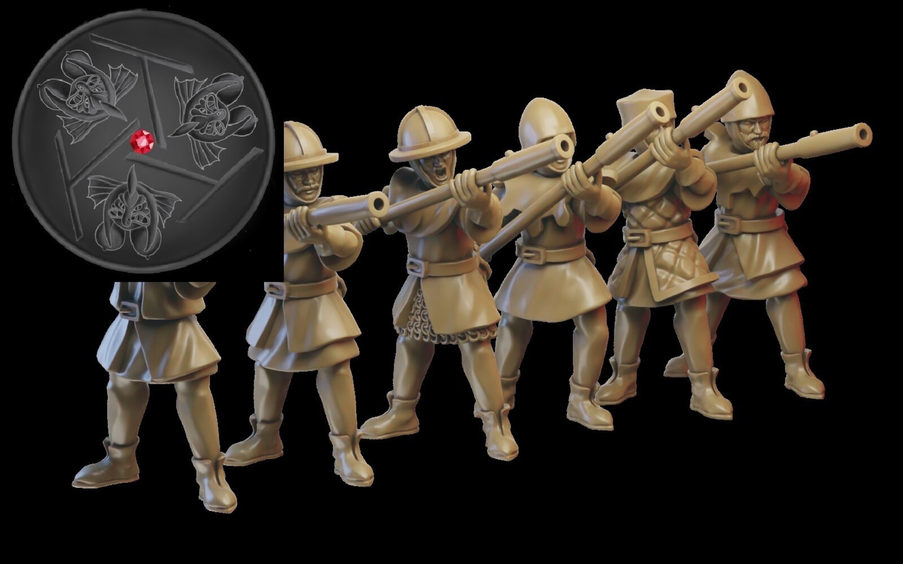 Peasant Bowmen (ilhadiel) bretonnia - wargames - resin miniatures - 28 mm - 3