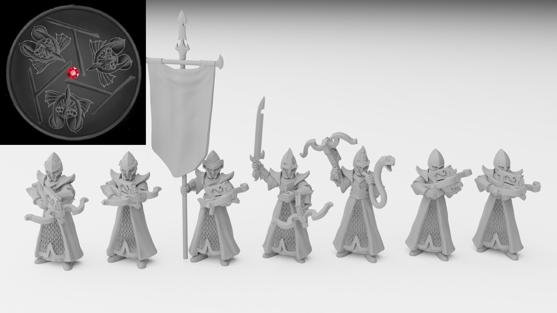 Dark Elves Warriors (ilhadiel) dark elves - wargames - resin miniatures - 28 mm - 5