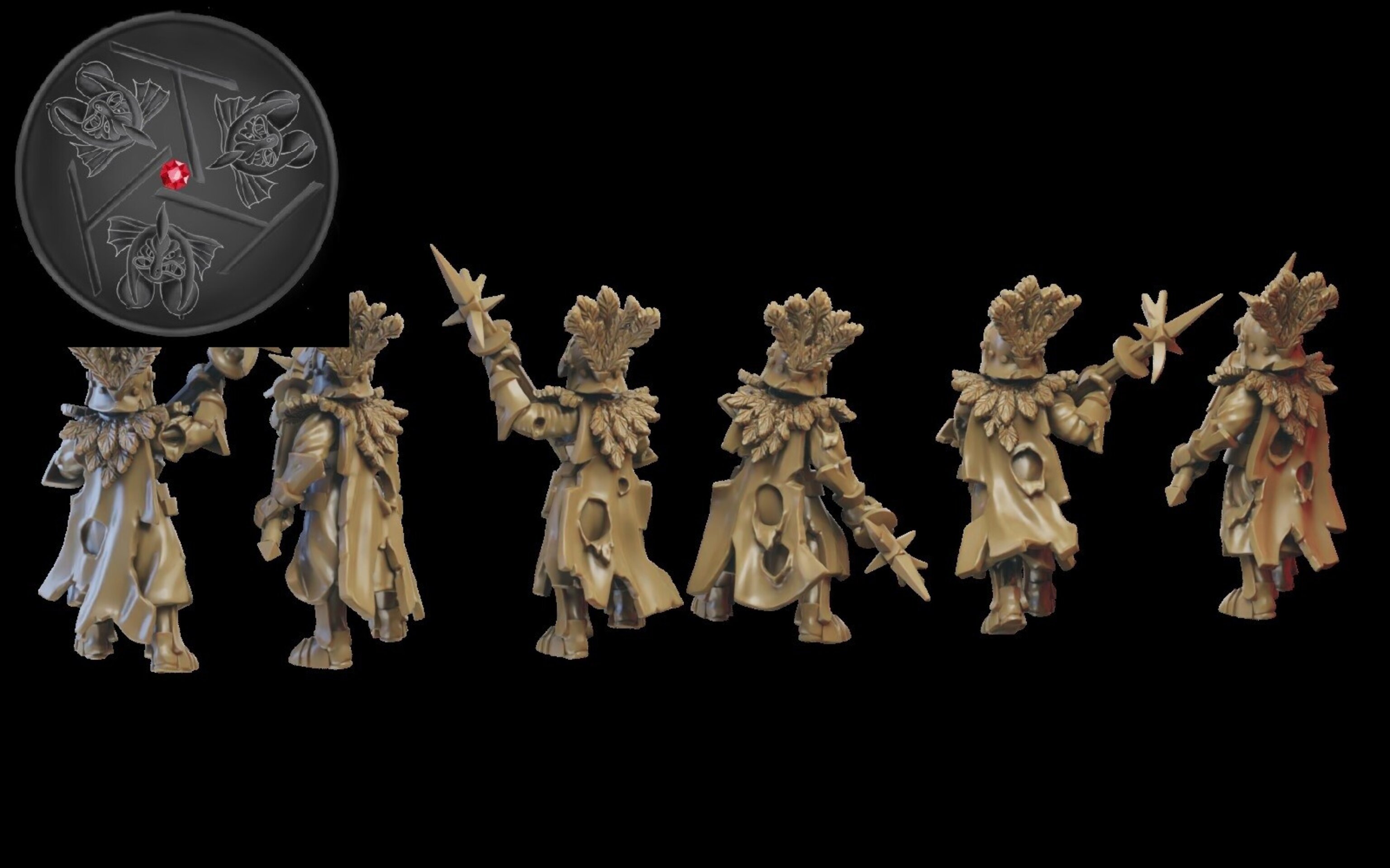 Grave Guards (ilhadiel) vampire counts - wargames - resin miniatures - 28 mm - 3