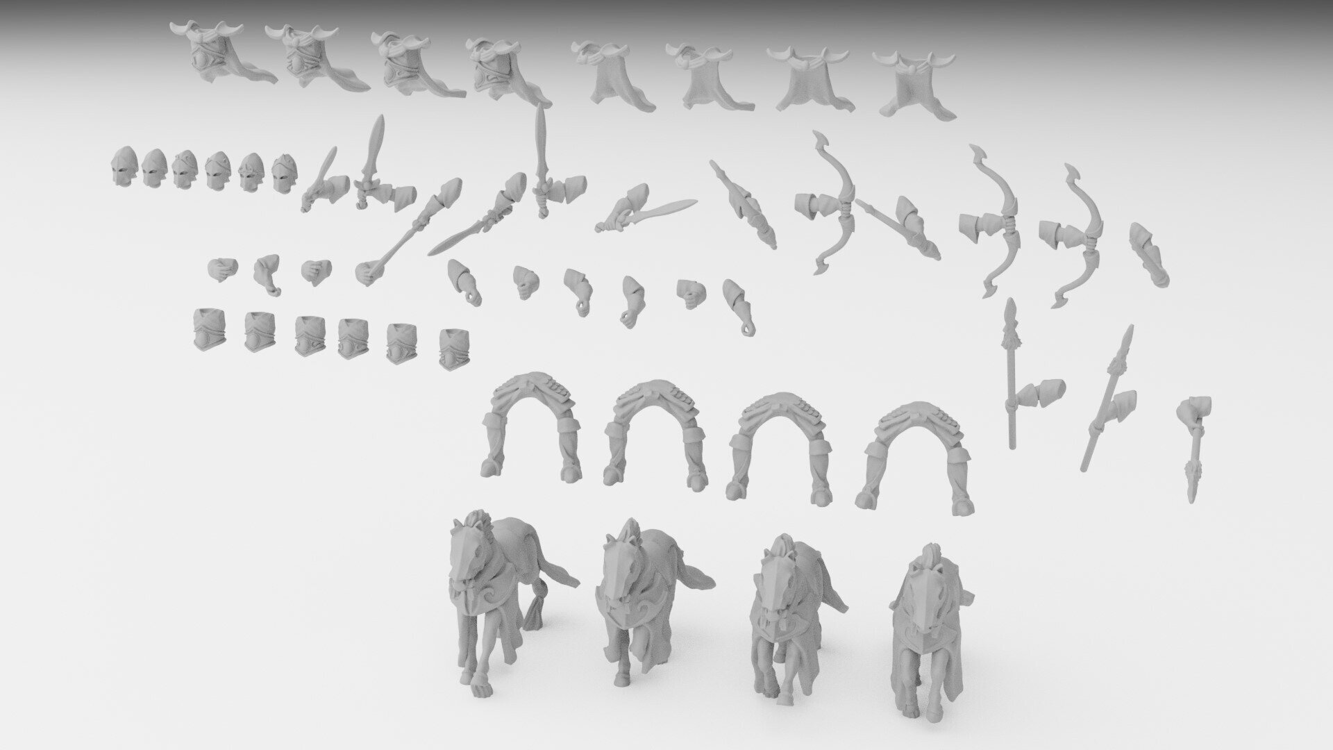 Reavers Knights  (ilhadiel) high elves - wargames - resin miniatures - 28 mm - 3