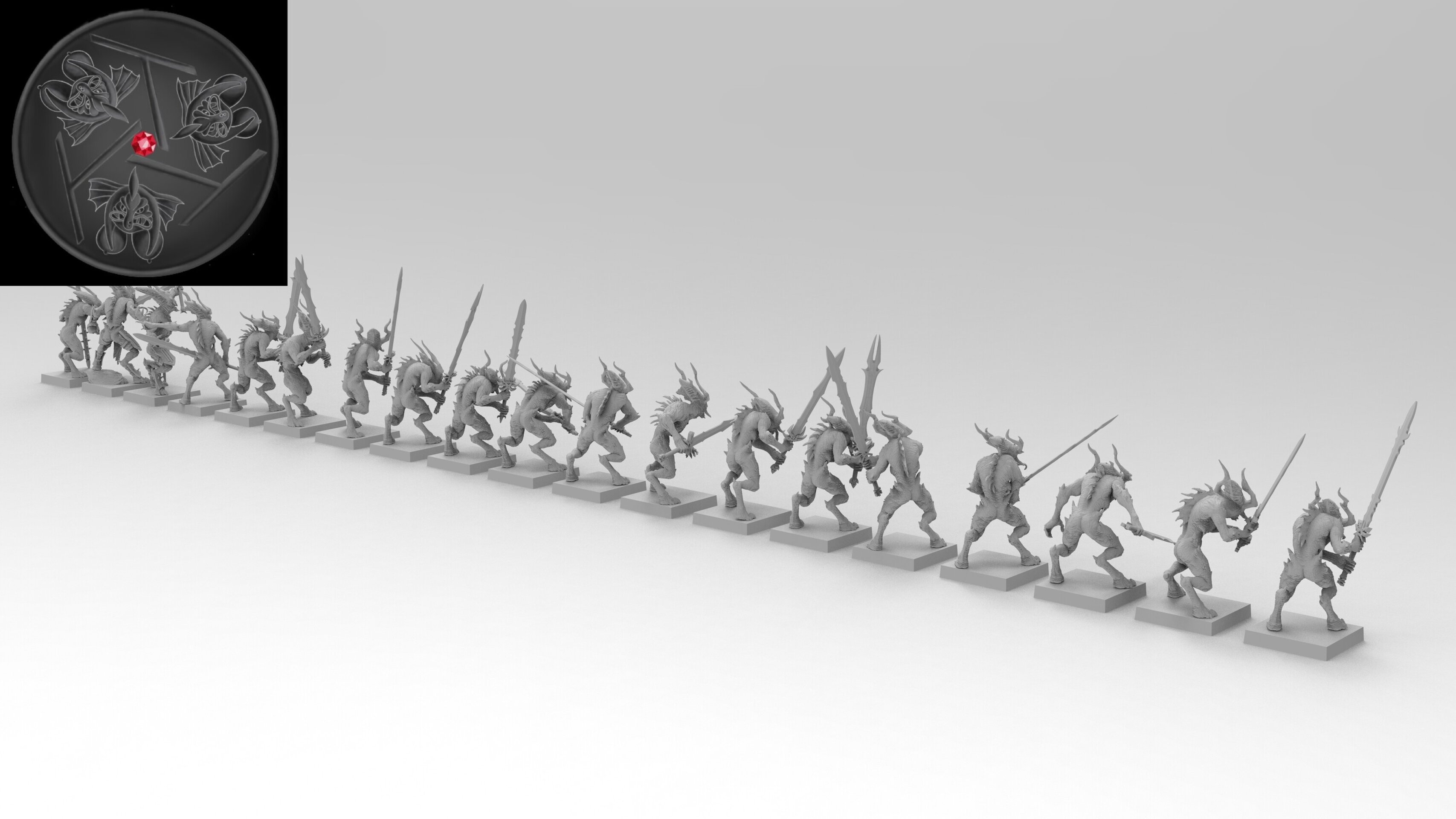 Bloodletters (emang) chaos daemons - wargames - resin miniatures - 28 mm - 4