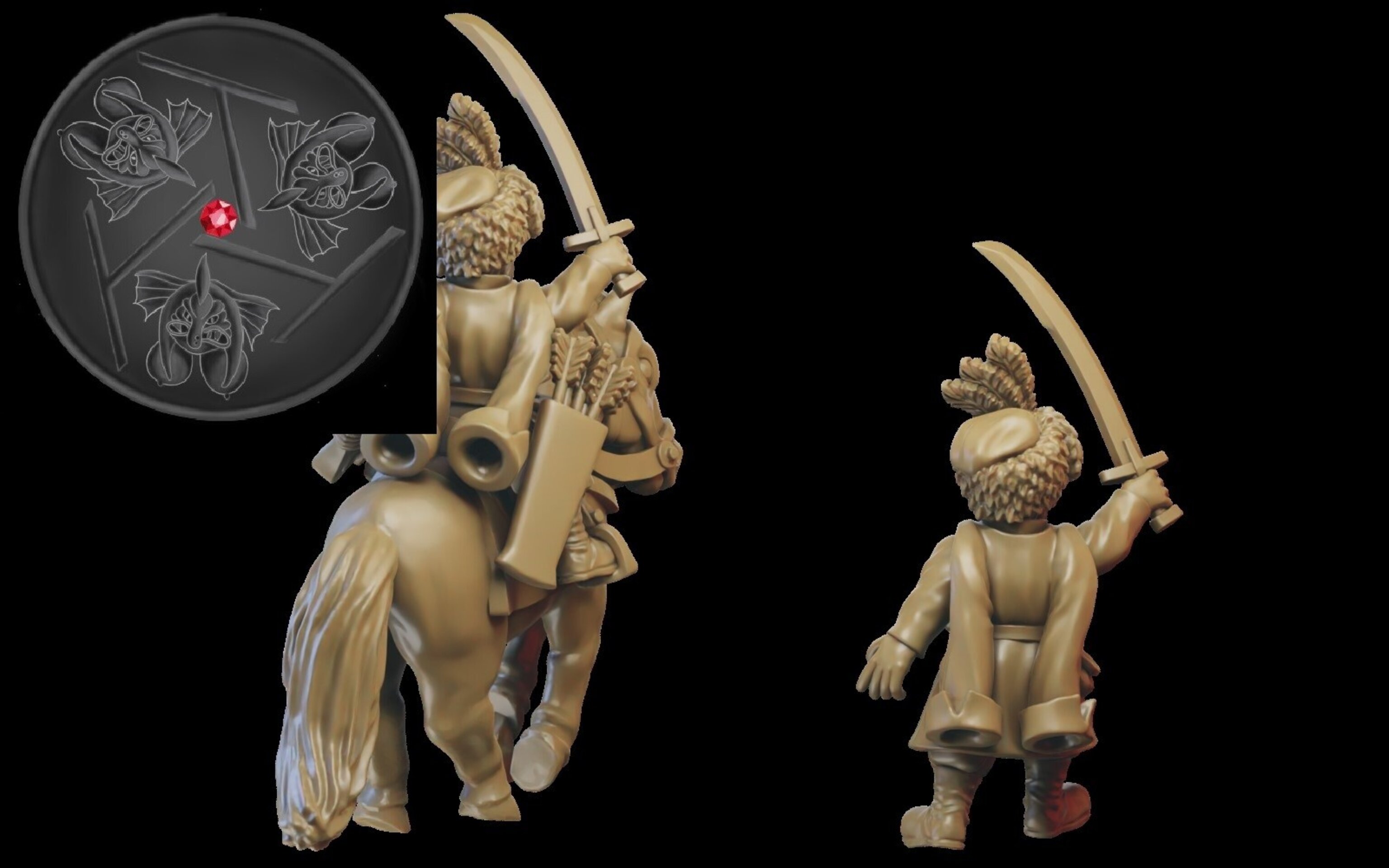 Halfling Hero (ilhadiel) kislev - wargames - resin miniatures - 28 mm - 2