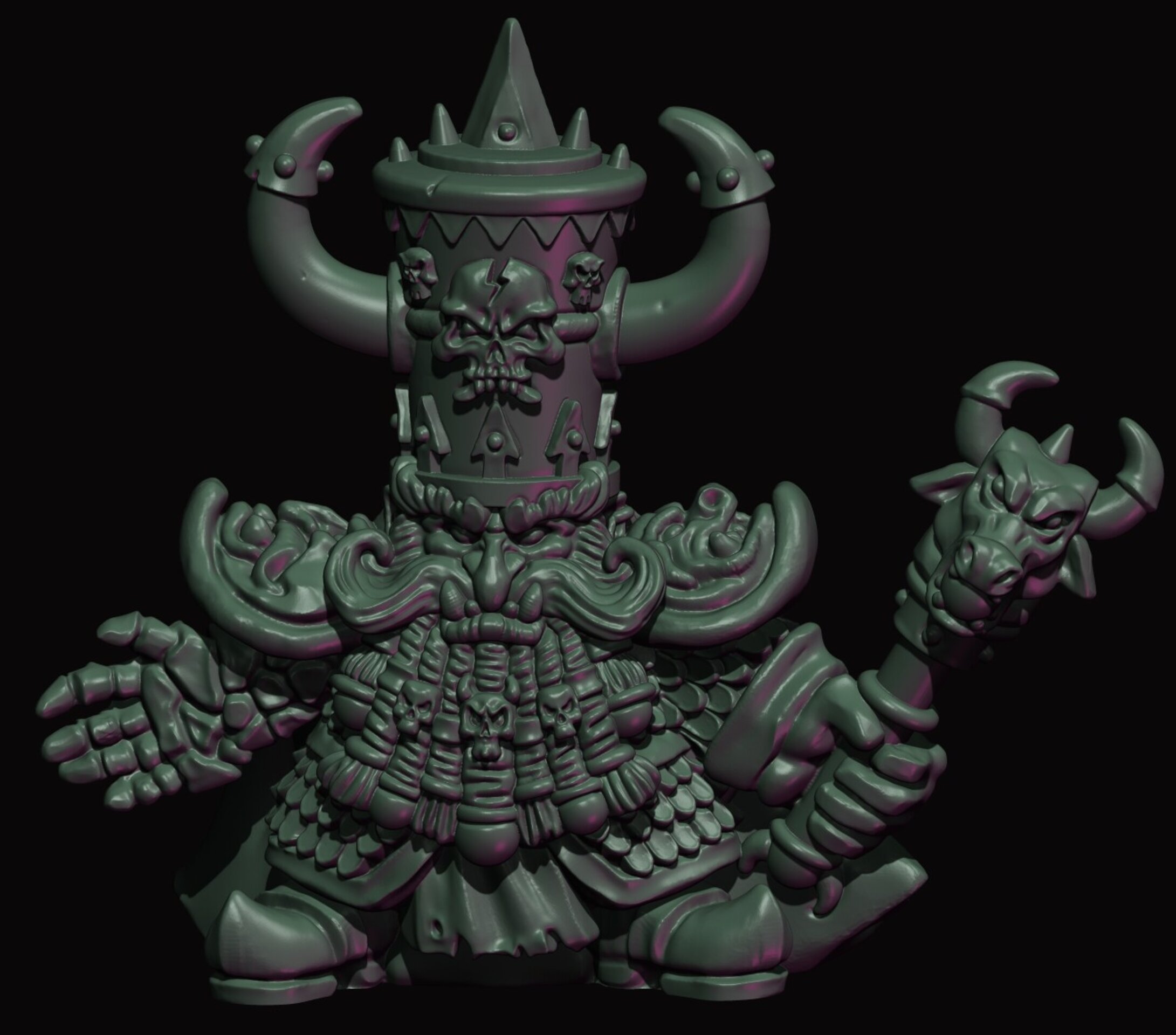 Tower Lord (fabelzel) chaos dwarfs oldhammer - resin miniatures - 28 mm - 9