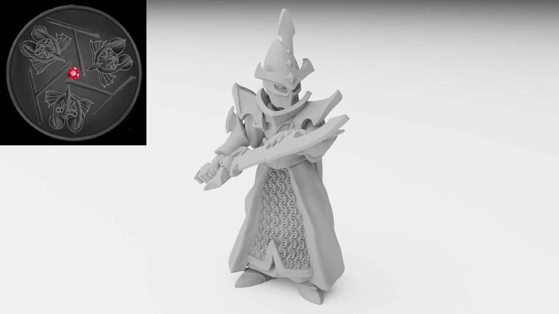 Hero on foot (ilhadiel) dark elves - wargames - resin miniatures - 28 mm - 3