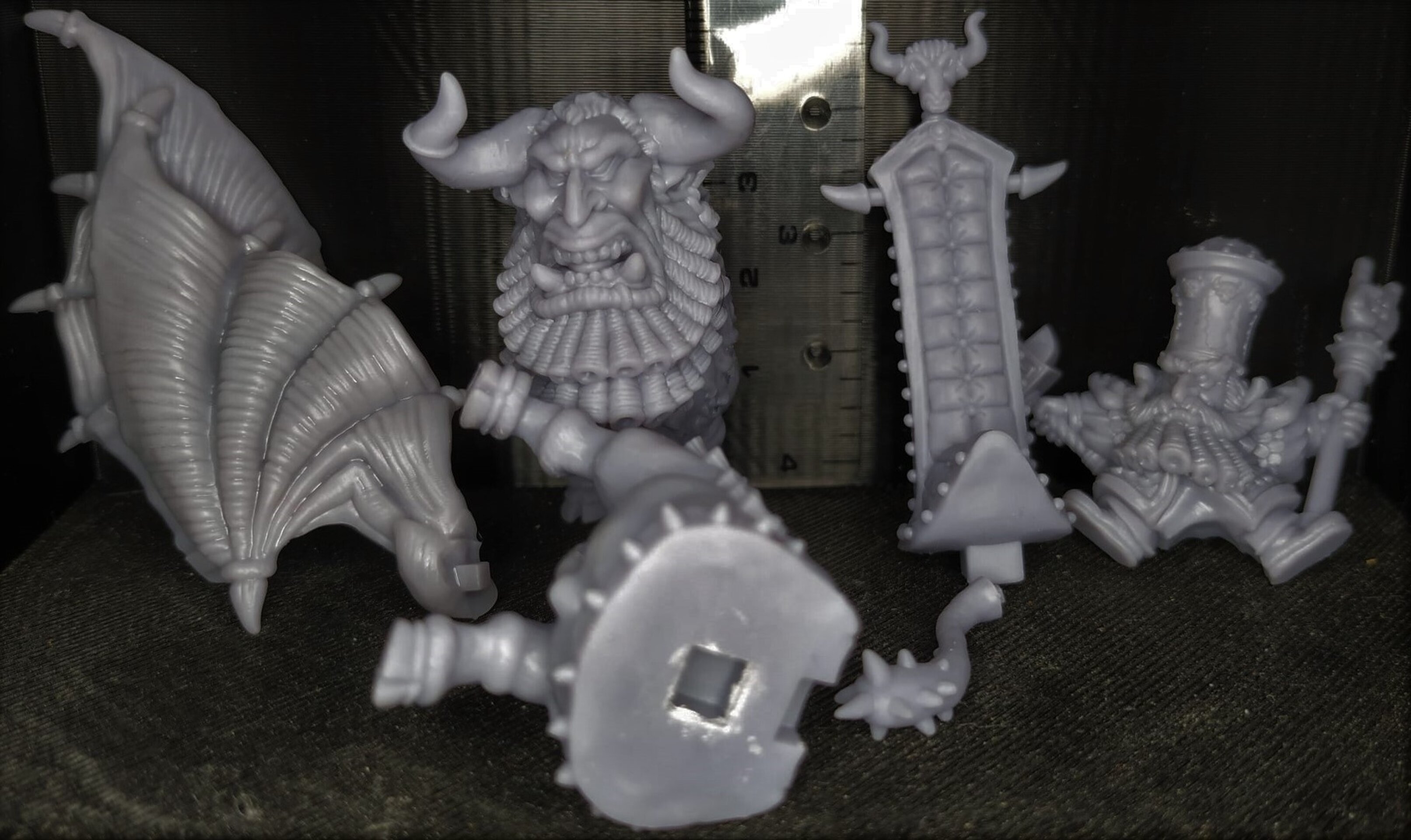 Sorcerer Prophet on Lammasu (fabelzel) chaos dwarfs oldhammer - 28 mm - 3