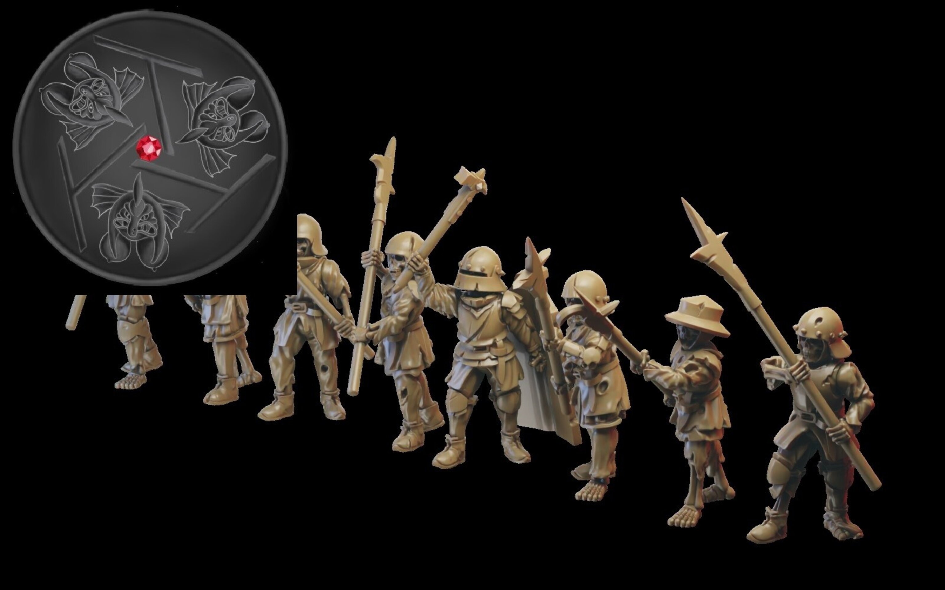 Skeleton Warriors (ilhadiel) vampire counts - resin miniatures - 28 mm - 2