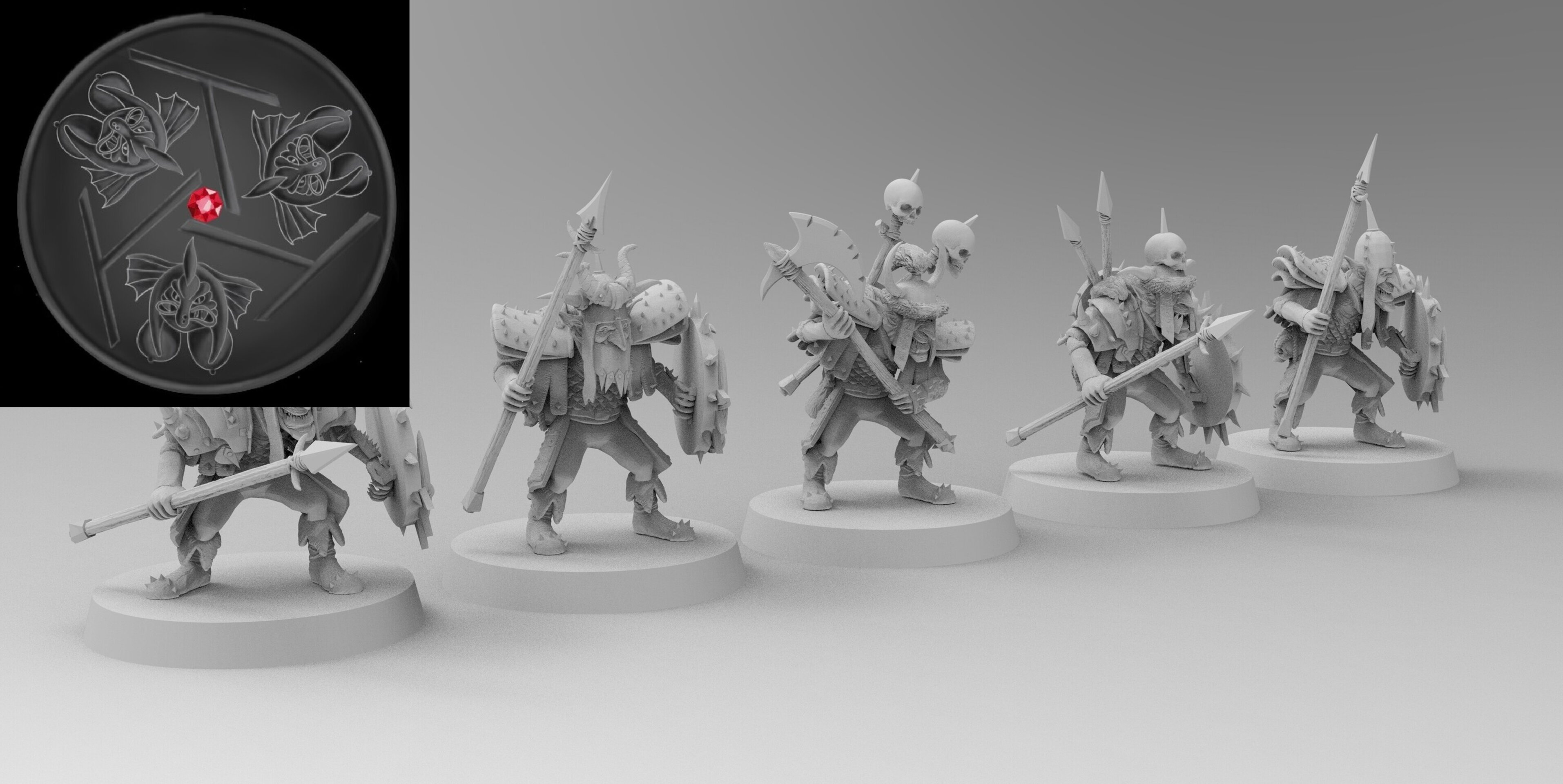 Goblin Hero on foot (emang) orcs & goblins - wargames - resin miniatures - 28 mm - 1