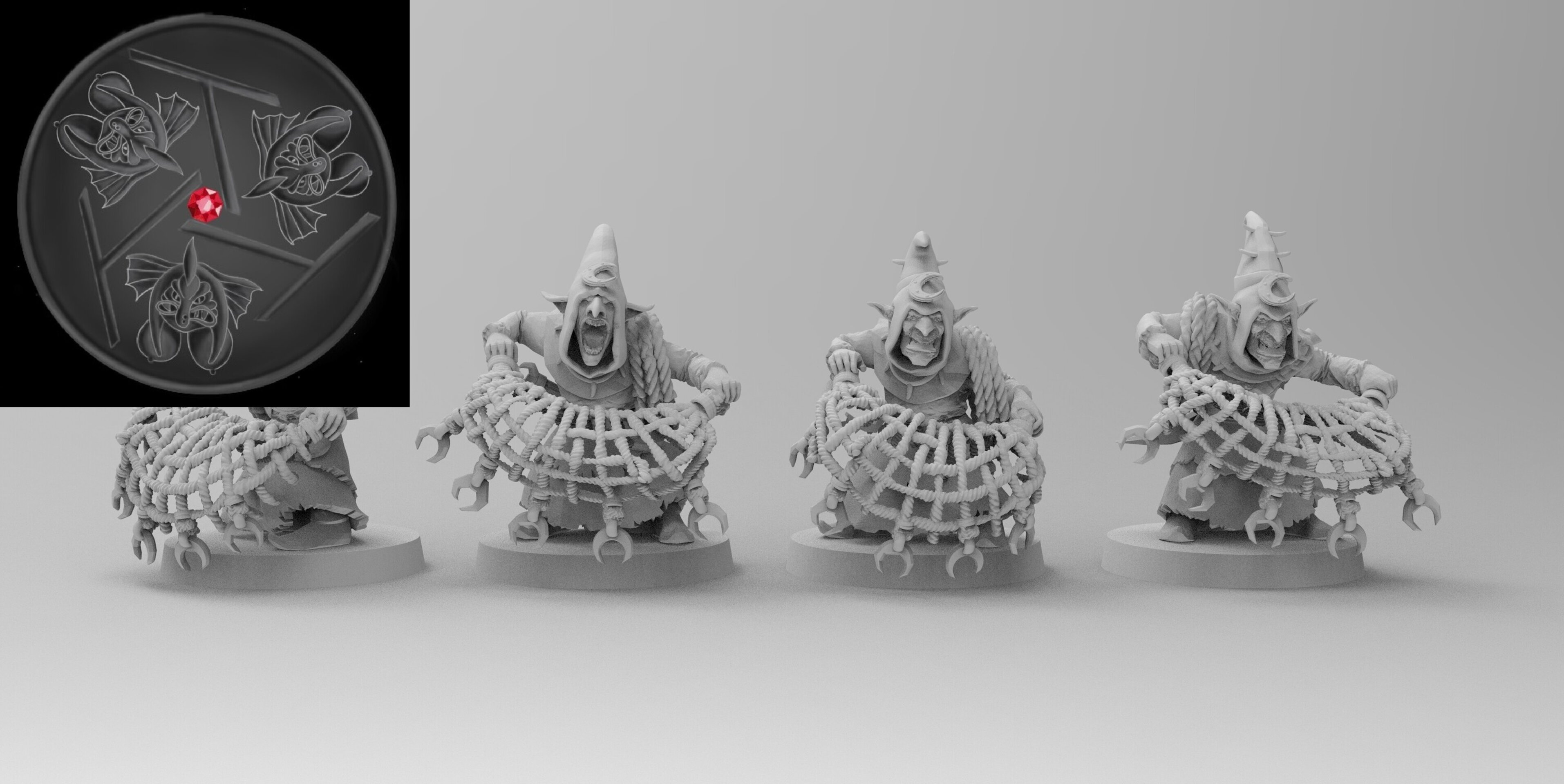 Nets Night Goblins (emang) orcs & goblins - wargames - resin miniatures - 28 mm - 2