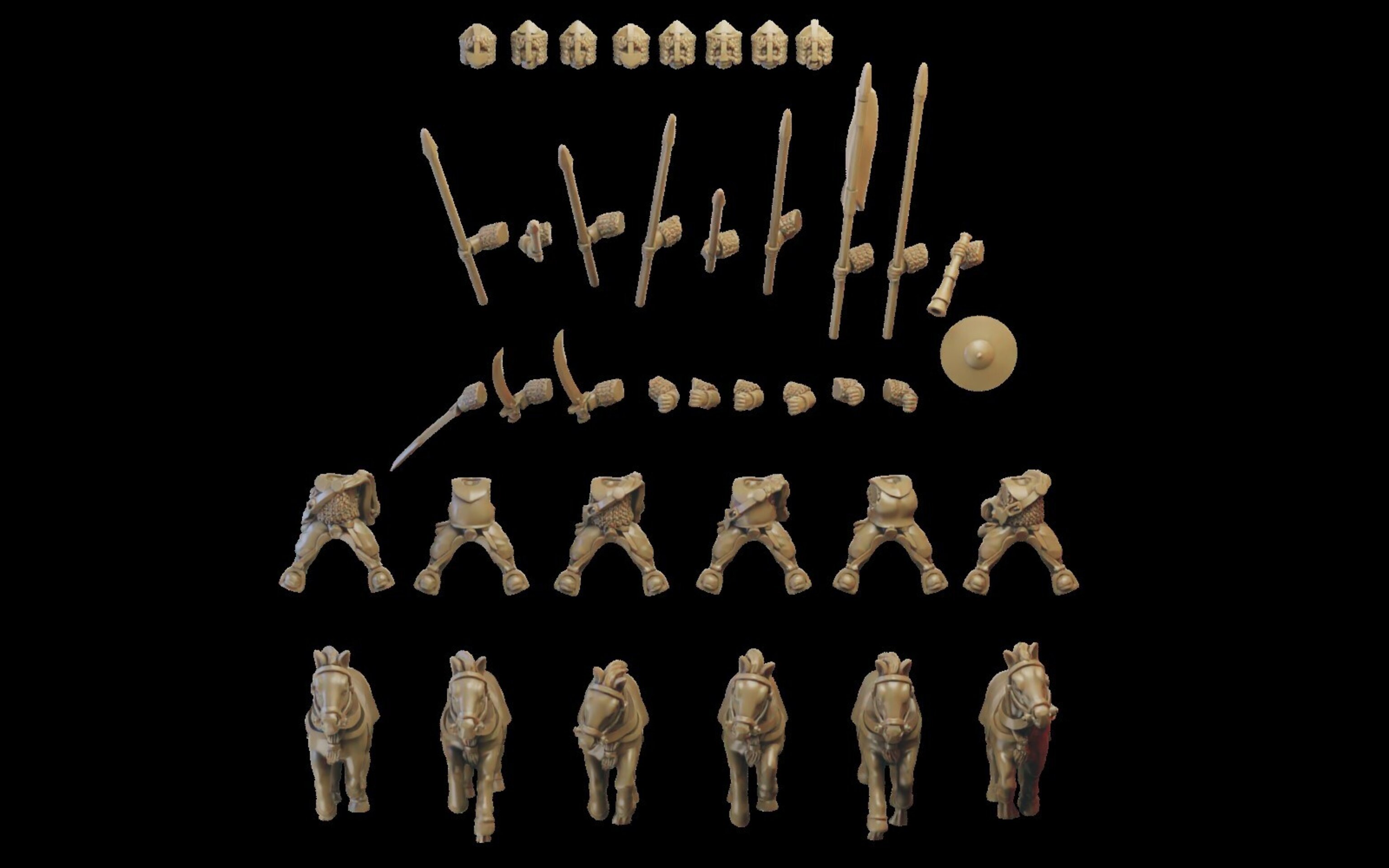 Halfling Riders (ilhadiel) kislev - wargames - resin miniatures - 28 mm - 3