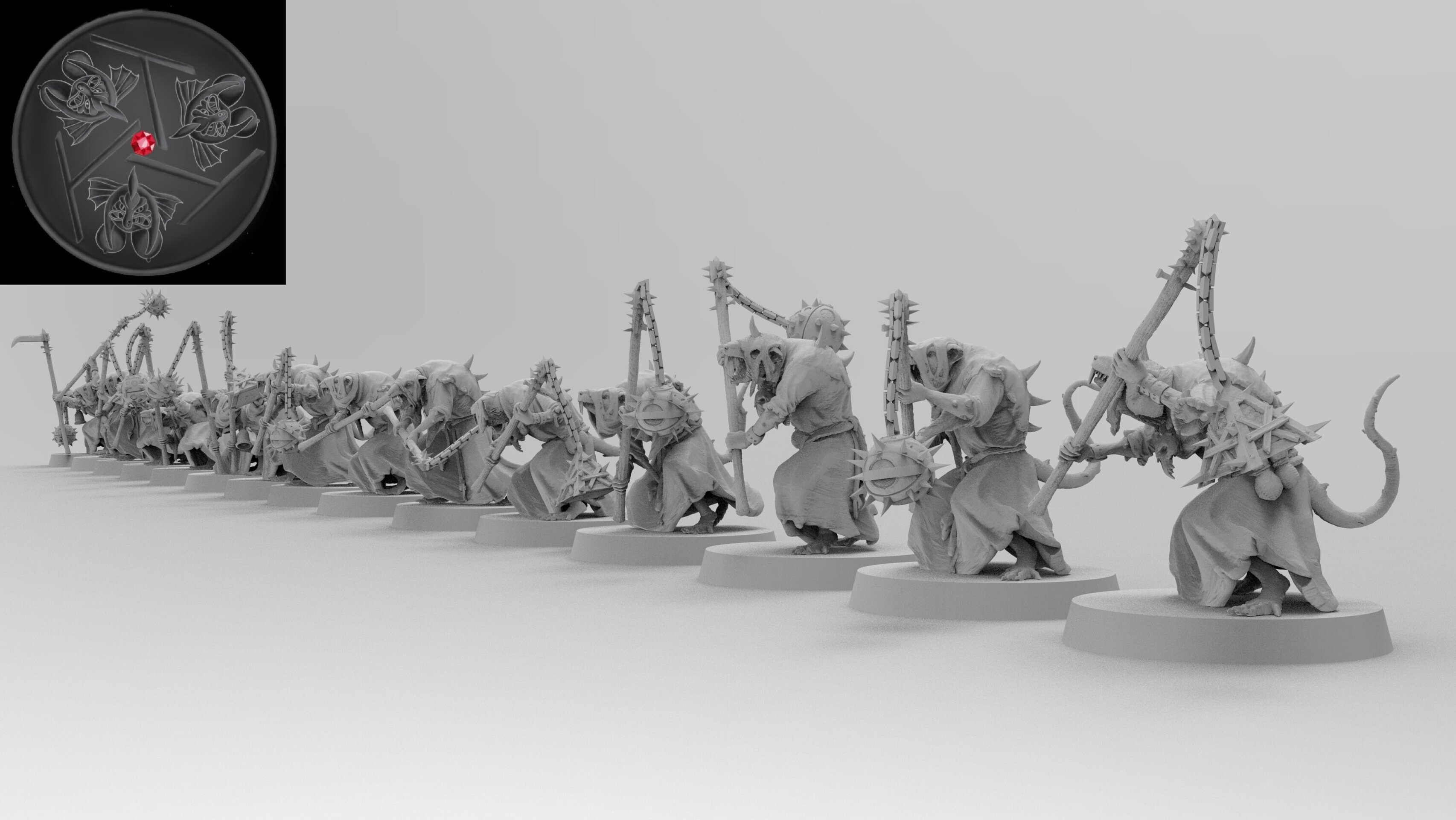 Plague Censer Bearers (emang) skavens - wargames - resin miniatures - 28 mm - 2