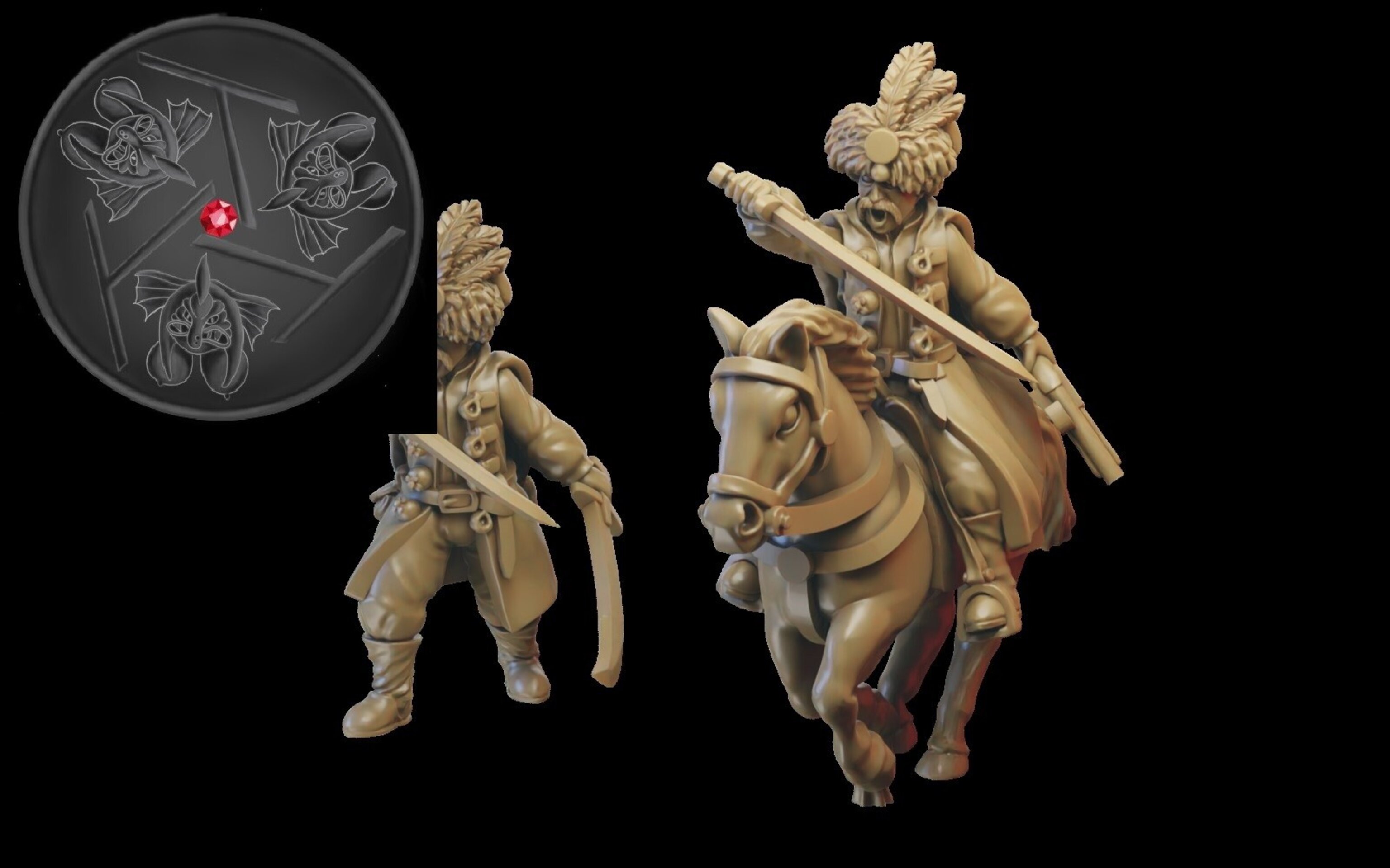 Boyar on foot (ilhadiel) kislev - wargames - resin miniatures - 28 mm - 9