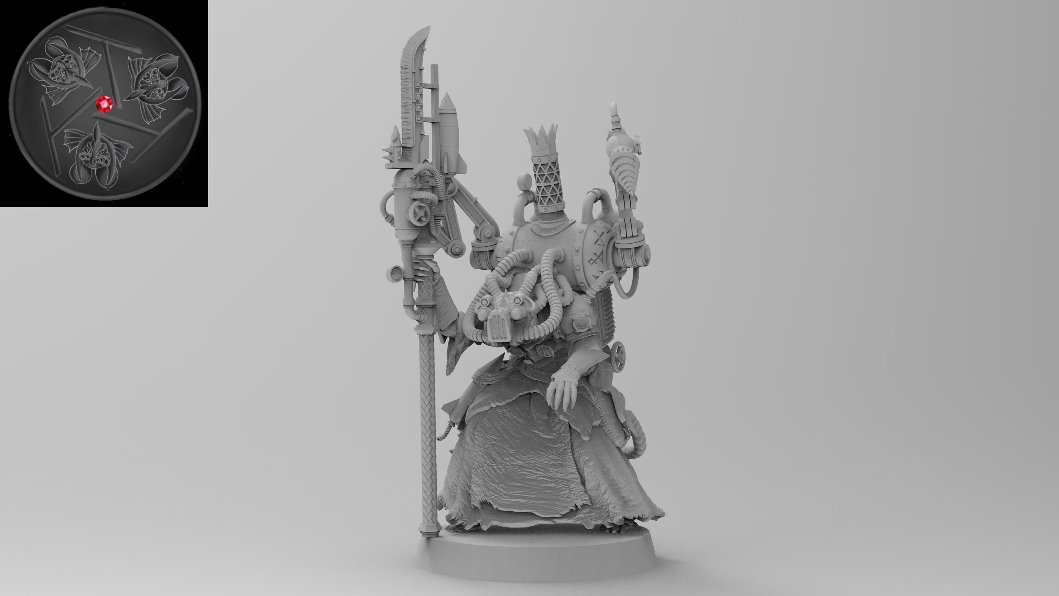 Warlock (emang) skavens - wargames - resin miniatures - 28 mm - 3