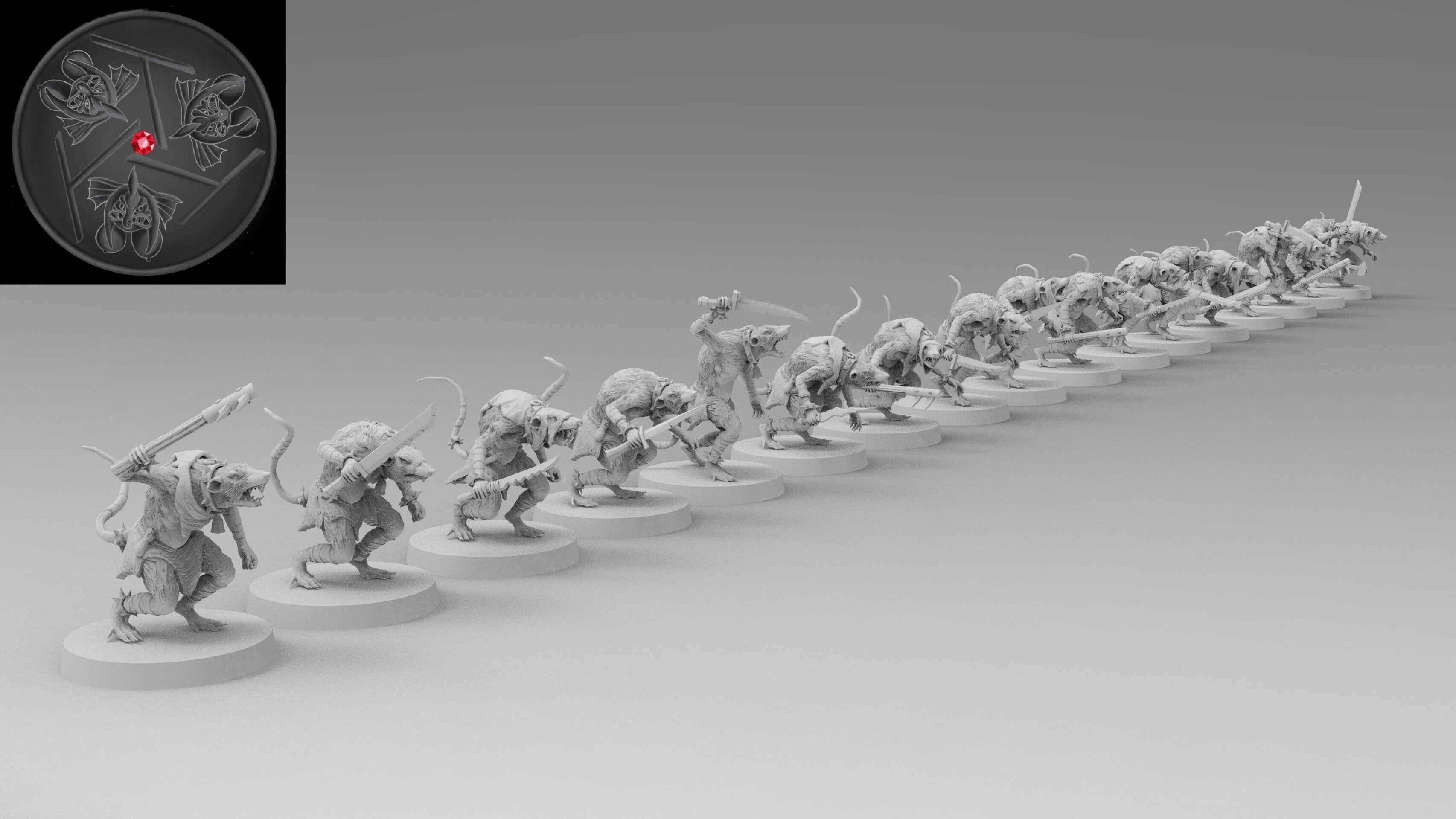 Skavenslaves (emang) skavens - wargames - resin miniatures - 28 mm - 6