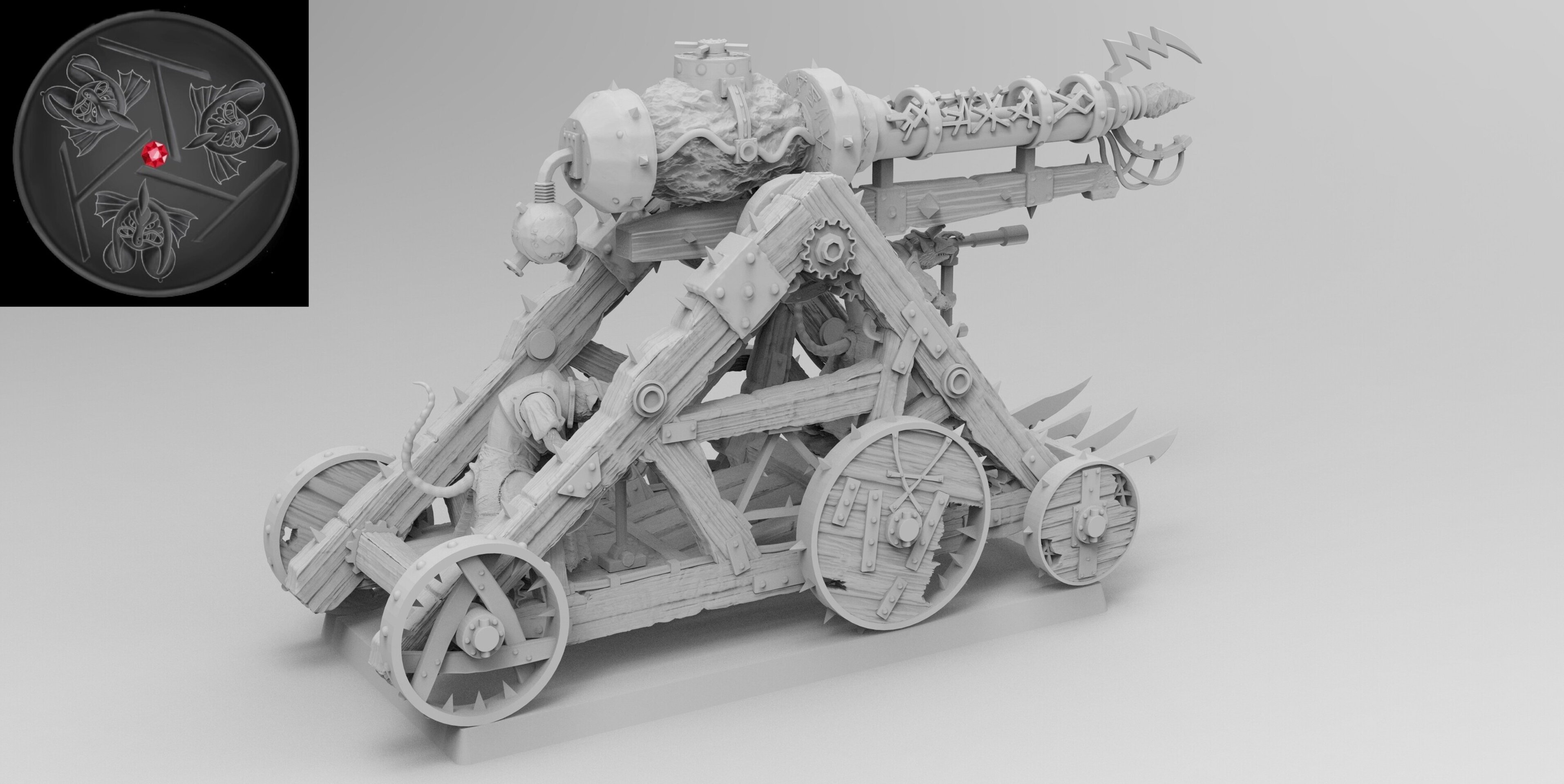 Warp Lightning Cannon (emang) skavens - wargames - resin miniatures - 28 mm - 4