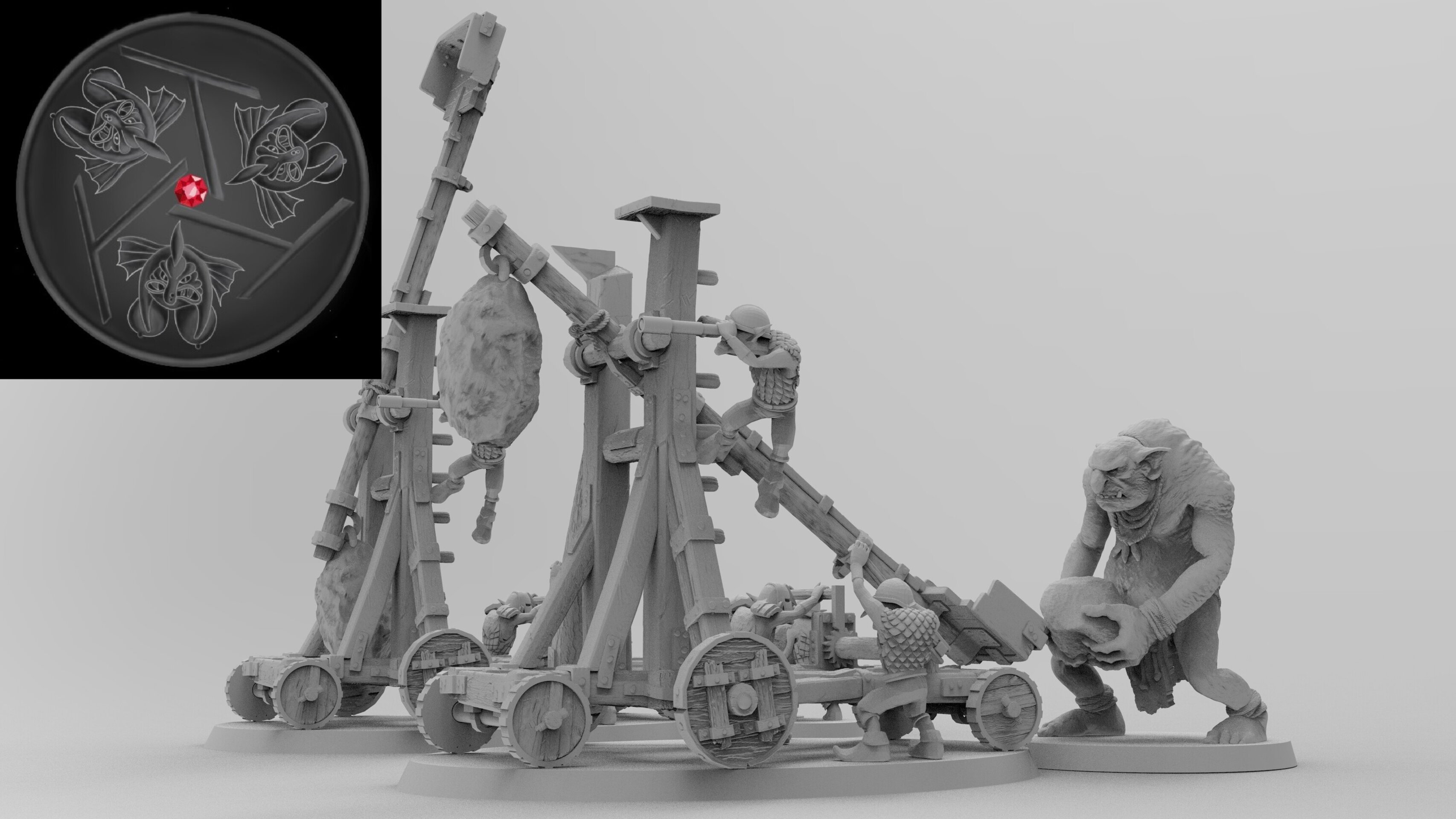 Goblin Rock Lobber (emang) orcs & goblins - wargames - resin miniatures - 28 mm - 2