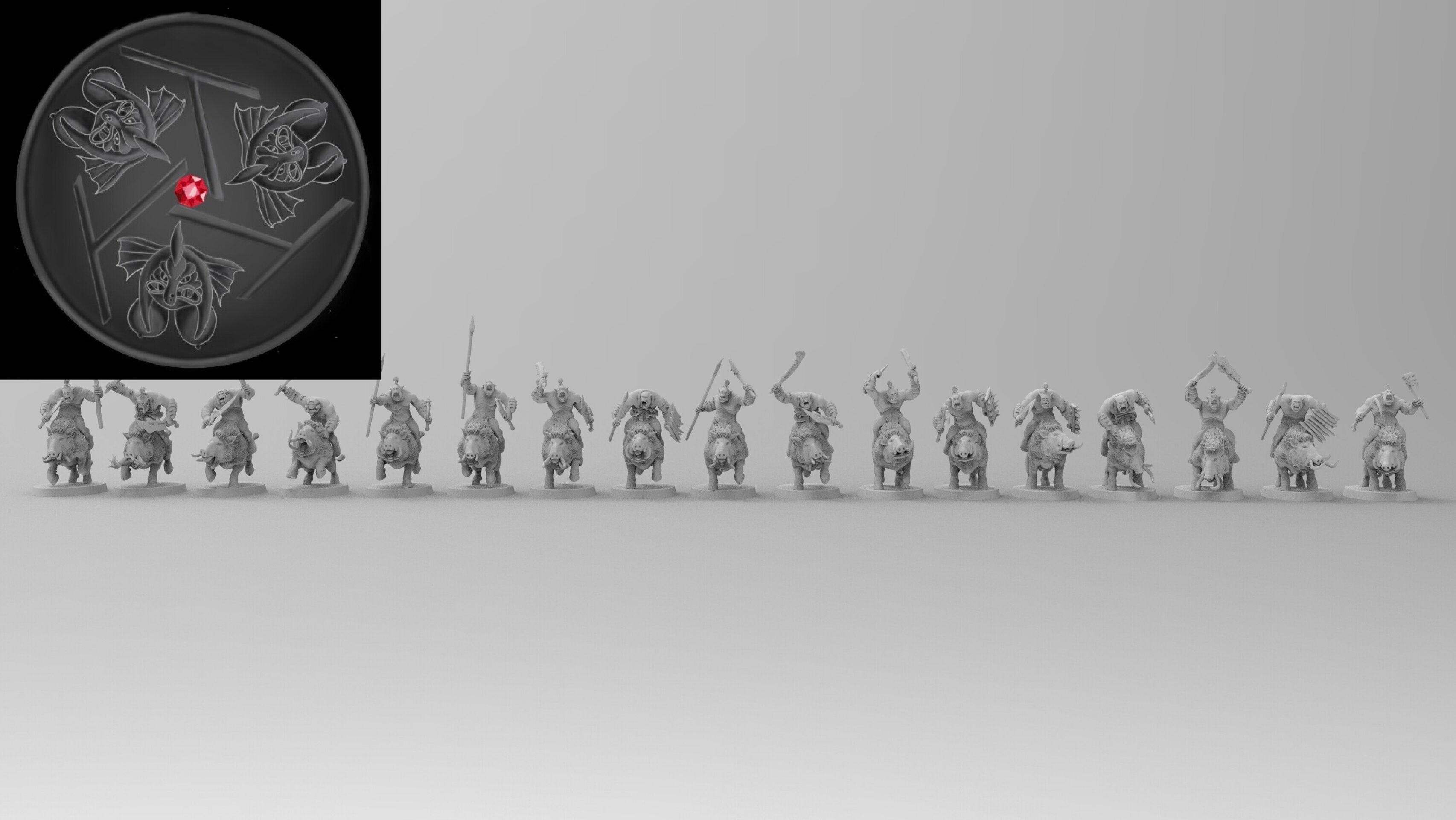 Savage Orc Boar Boys (emang) orcs & goblins - wargames - resin miniatures - 28 mm - 3