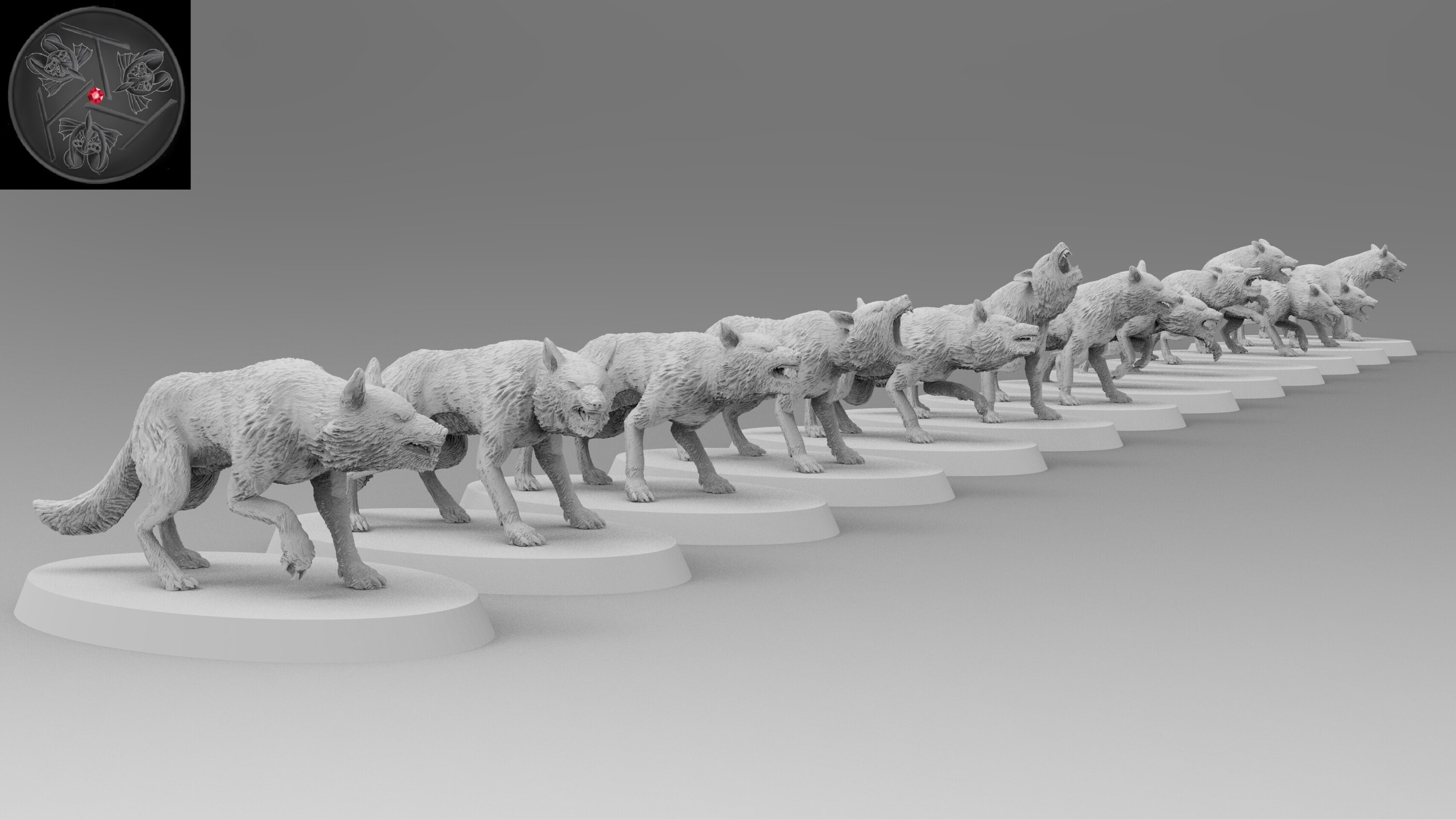 Goblin Wolf Riders (emang) orcs & goblins - wargames - resin miniatures - 28 mm - 4