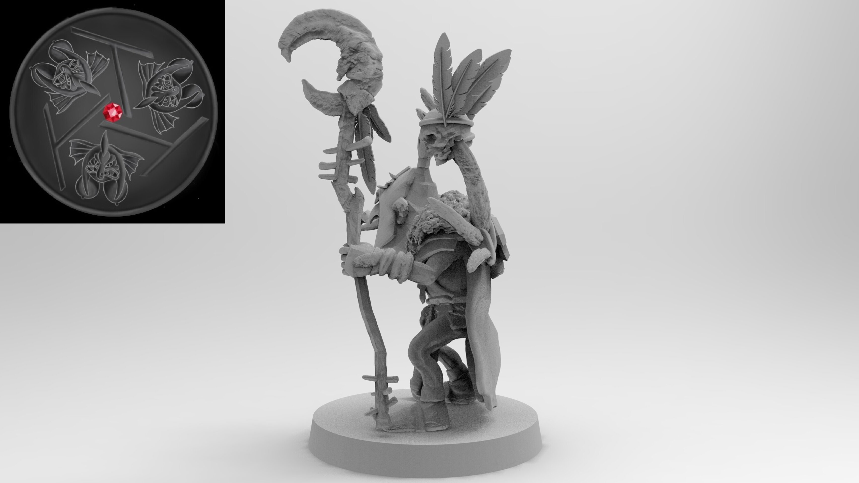 Forest Goblin Shaman (emang) orcs & goblins - wargames - resin miniatures - 28 mm - 3