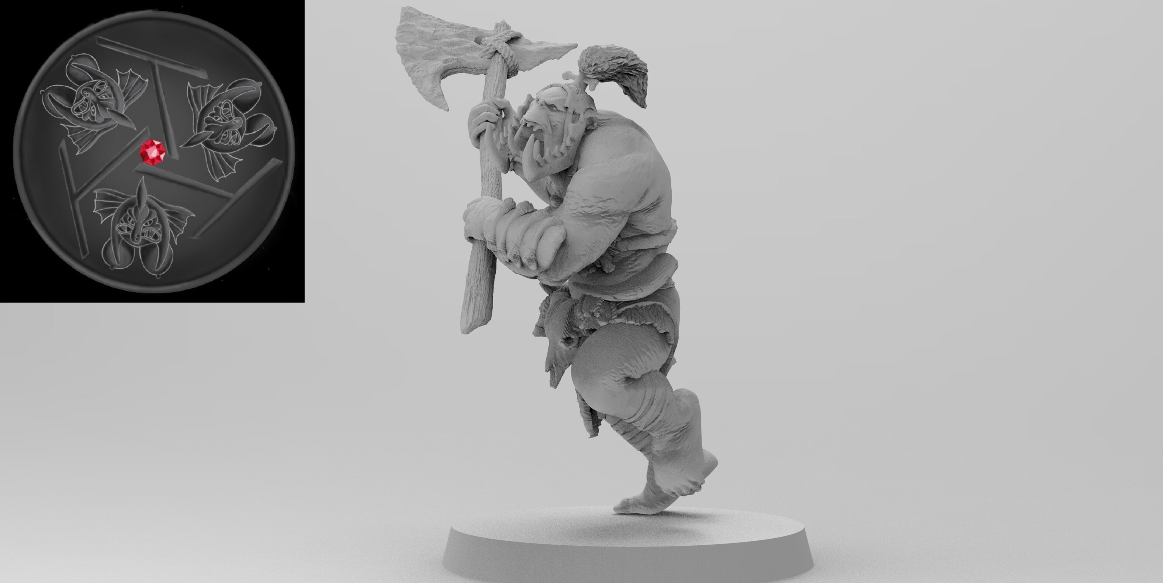 Savage Orc Hero (emang) orcs & goblins - wargames - resin miniatures - 28 mm - 2