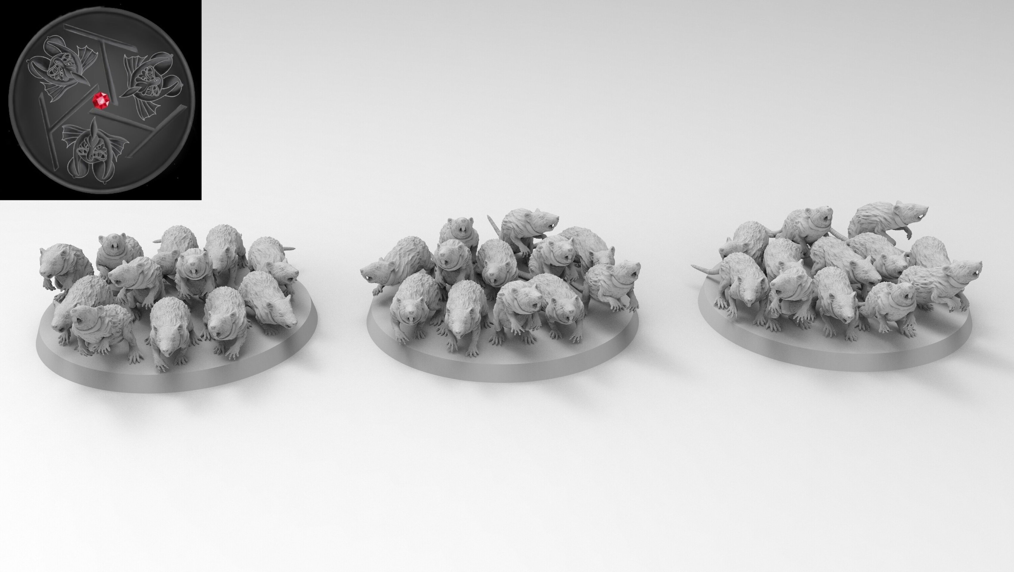 Rat Swarms (emang) skavens - wargames - resin miniatures - 28 mm - 2