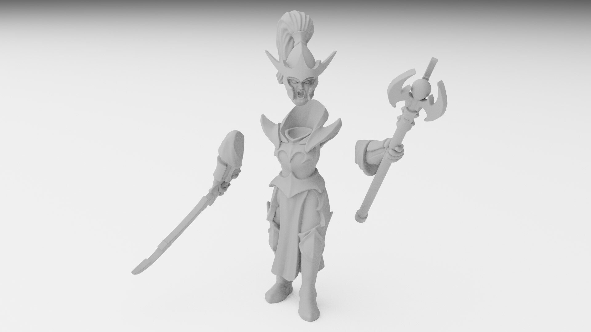 Sorceress on foot (ilhadiel) dark elves - wargames - resin miniatures - 28 mm - 3