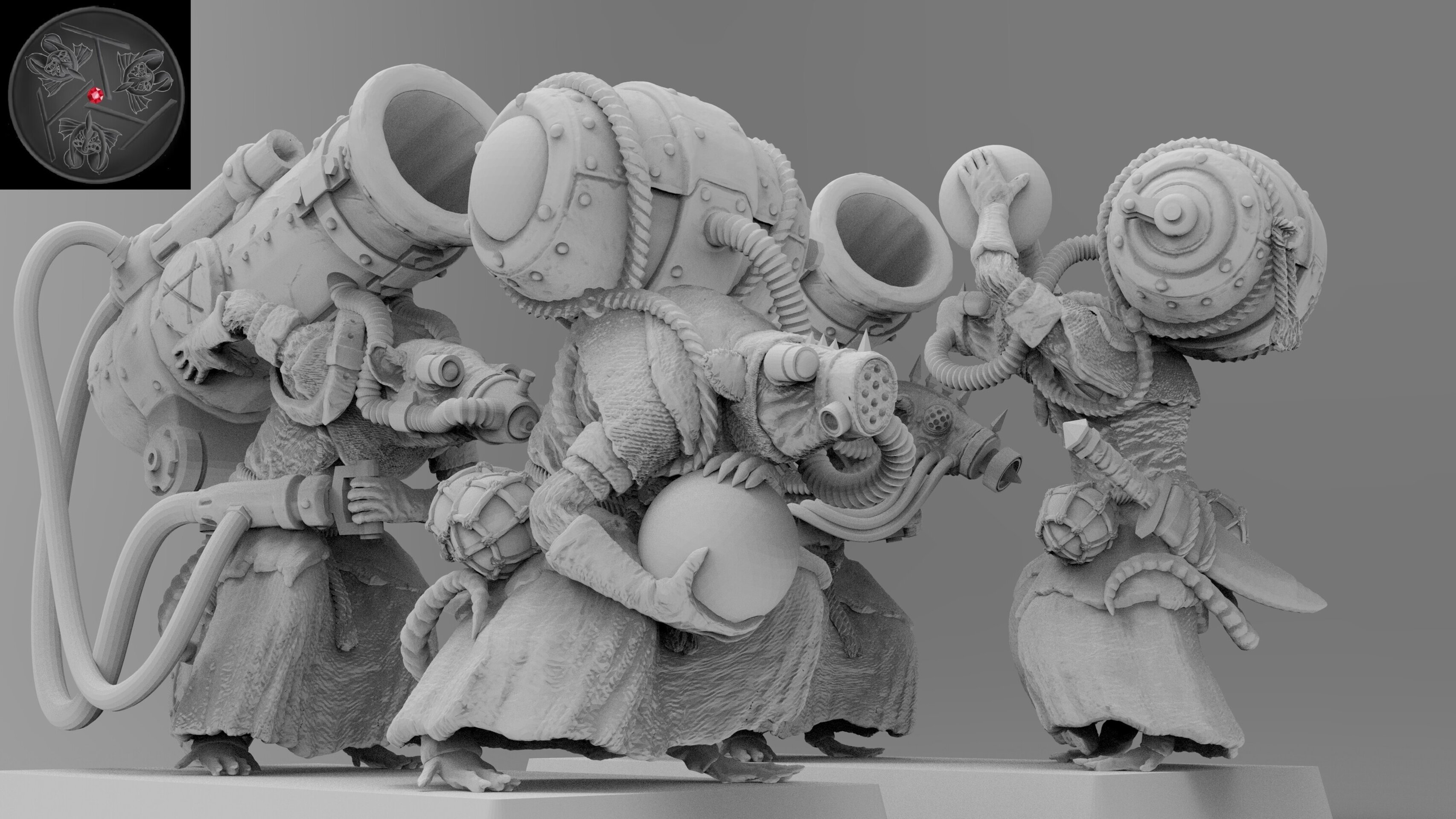 Poisoned Wind Mortars (emang) skavens - wargames - resin miniatures - 28 mm - 3