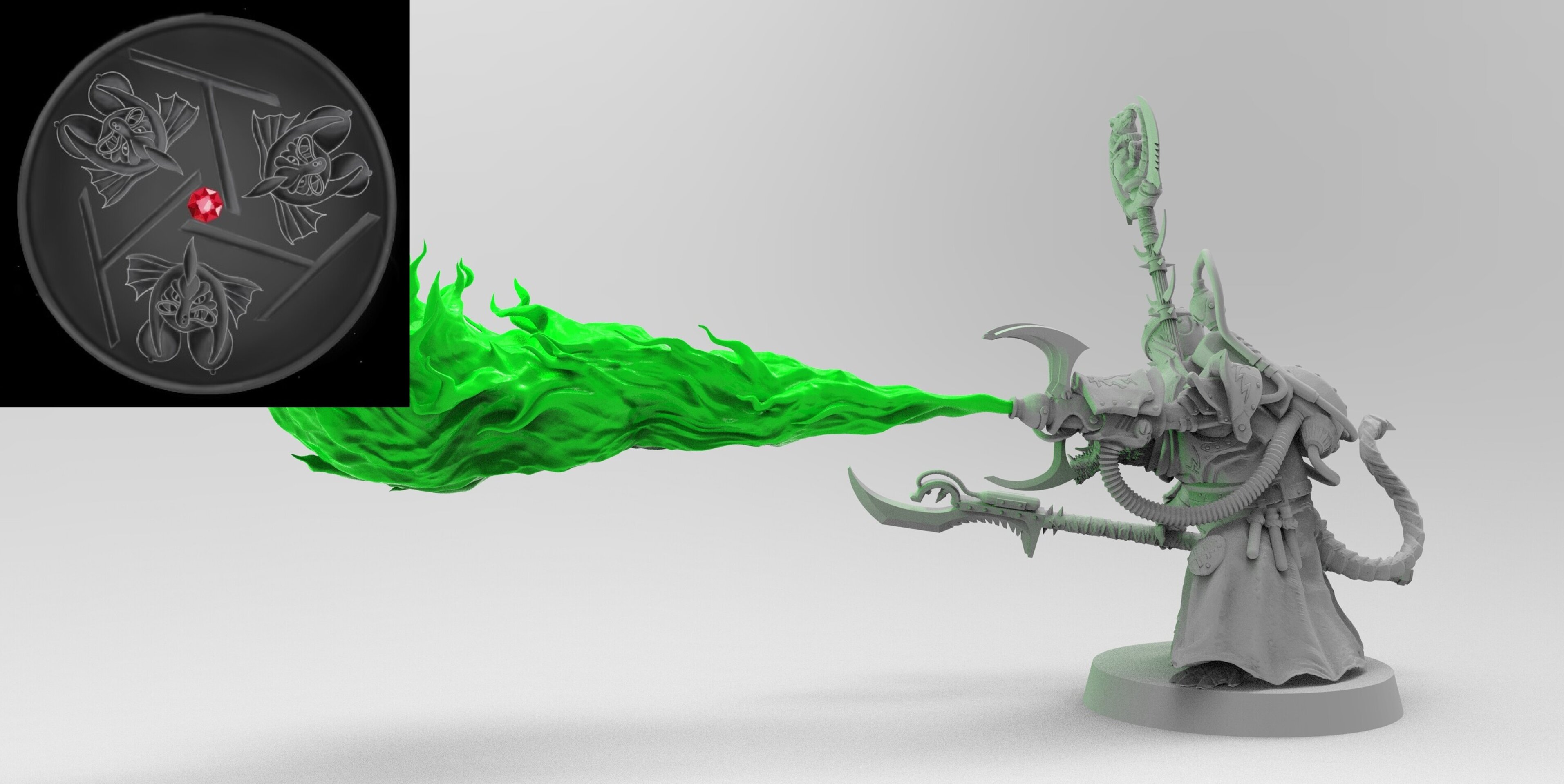 Warlock Character (emang) skavens - wargames - resin miniatures - 28 mm - 4