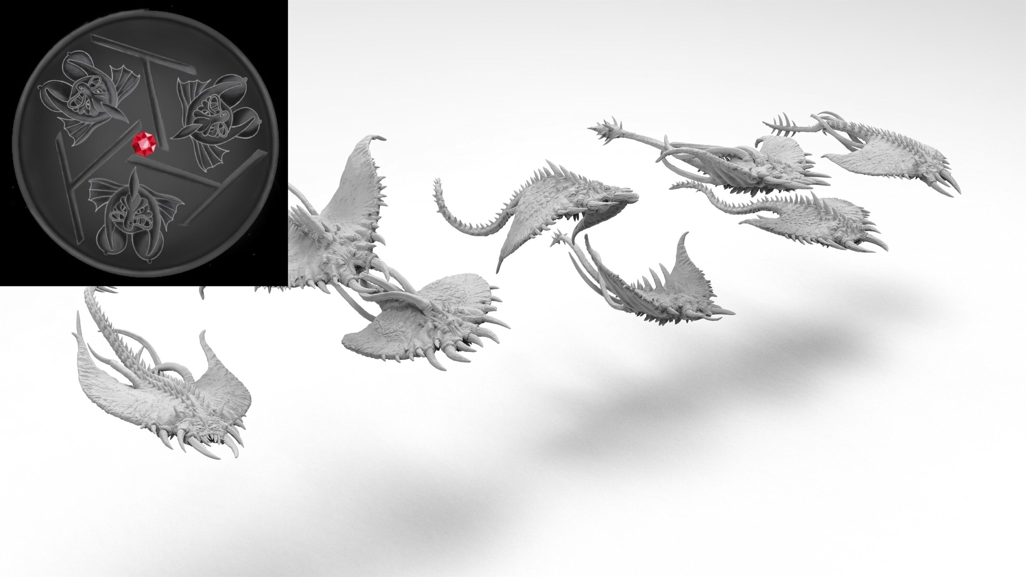 Screamer (emang) chaos daemons - wargames - resin miniatures - 28 mm - 4