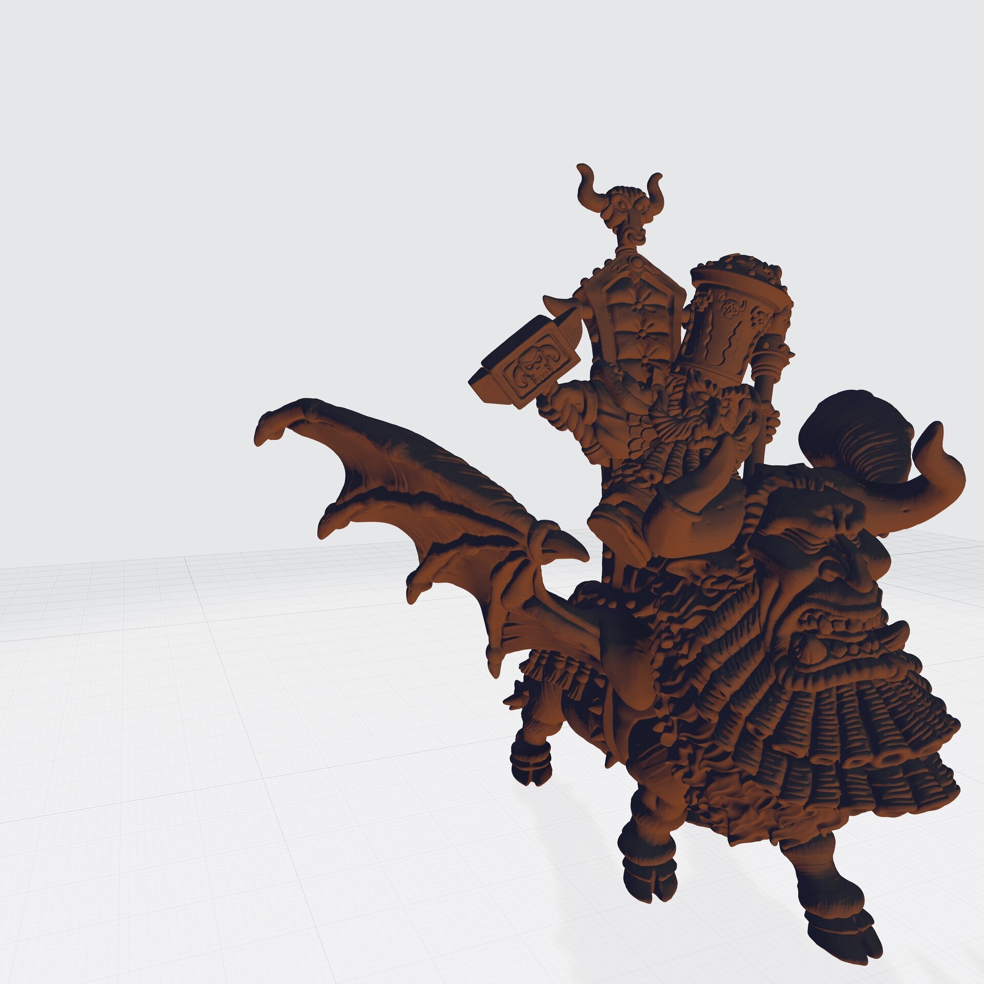 Sorcerer Prophet on Lammasu (fabelzel) chaos dwarfs oldhammer - 28 mm - 2